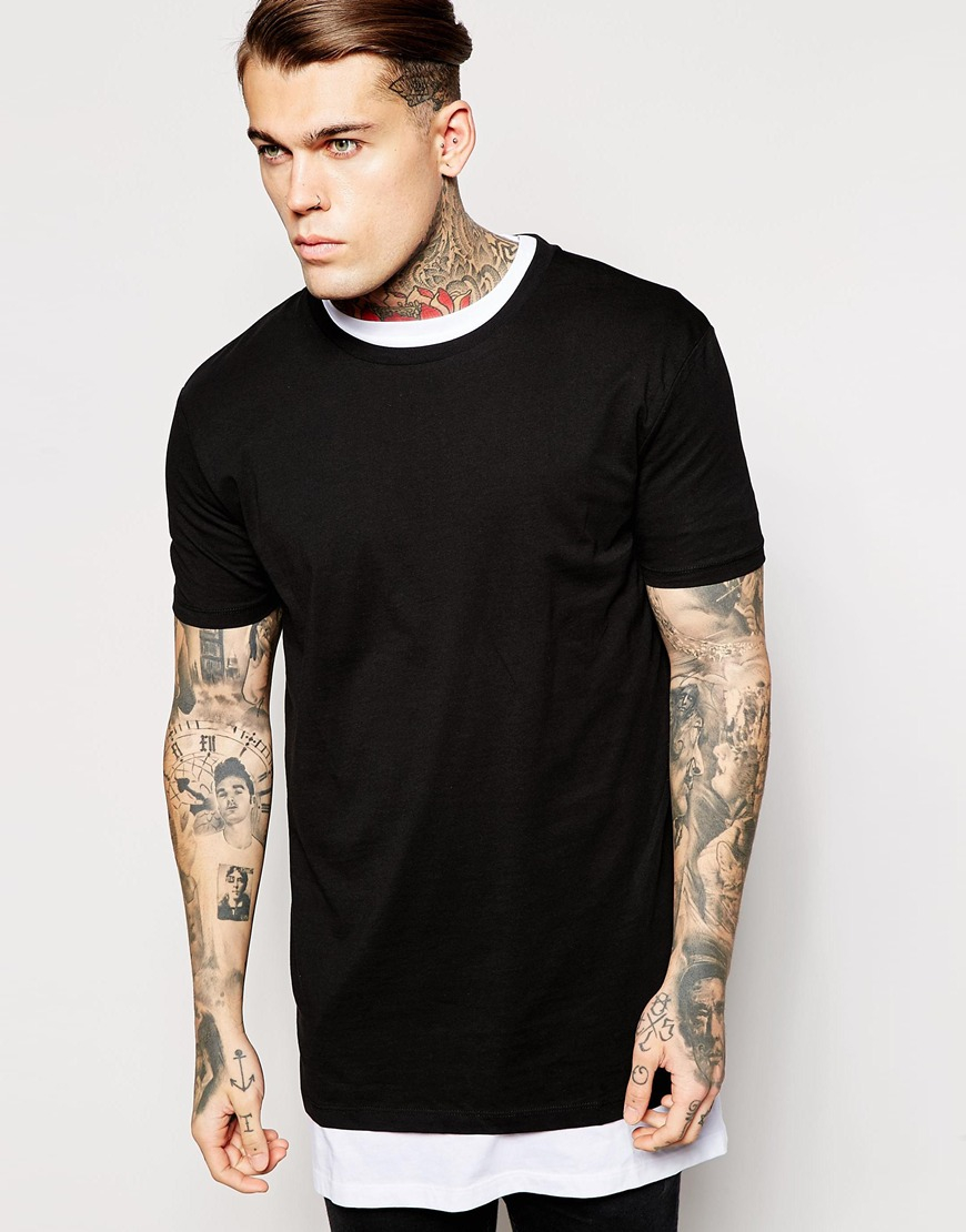 ASOS Layering Longline T-shirt With Relaxed Fit 2 Pack Save 18% in ...