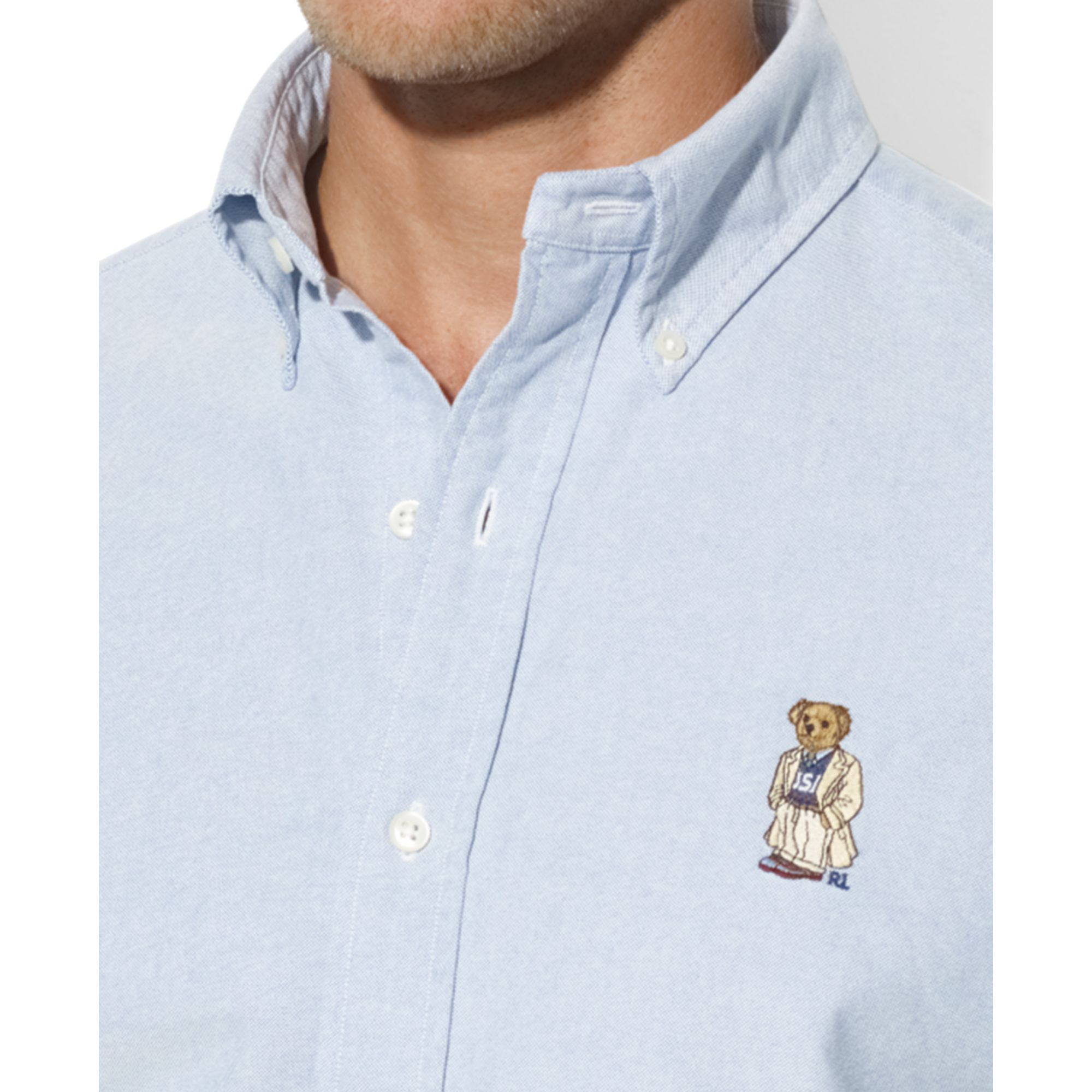 polo bear cotton oxford shirt