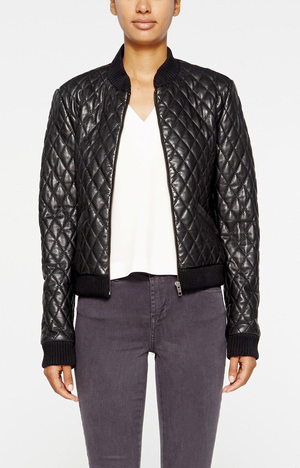 nicole miller leather jacket