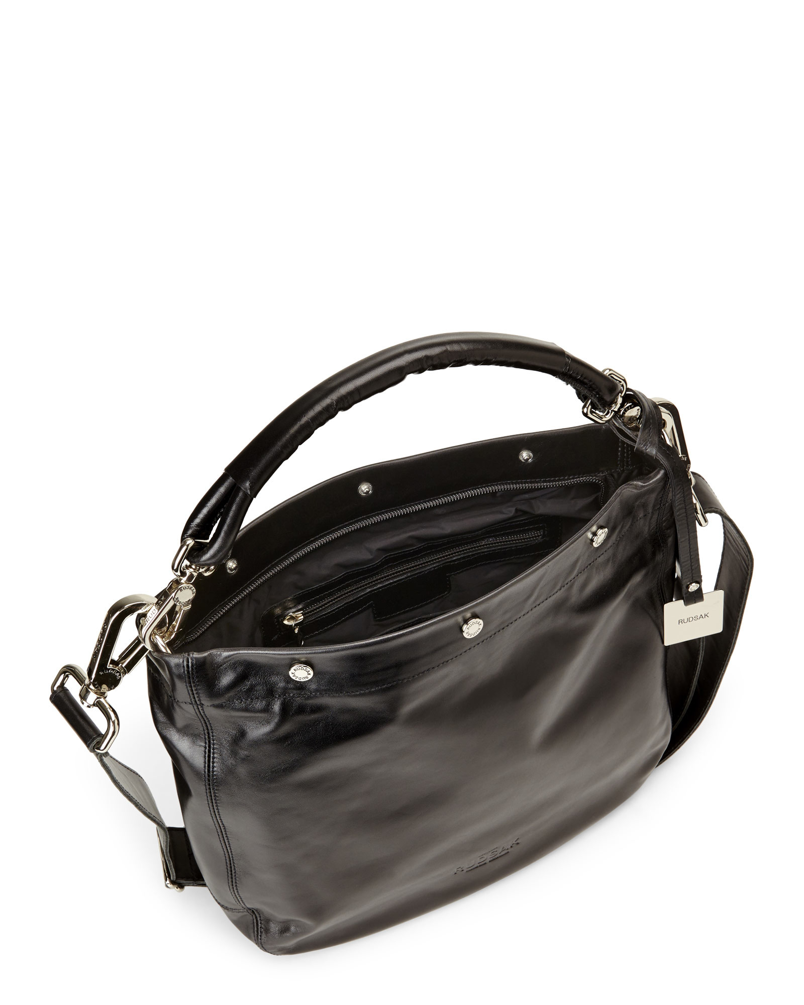 Leather Black Damar Convertible Hobo - Rudsak Hobo Bags Leather Black Damar Convertible Hobo - Rudsak Hobo Bags