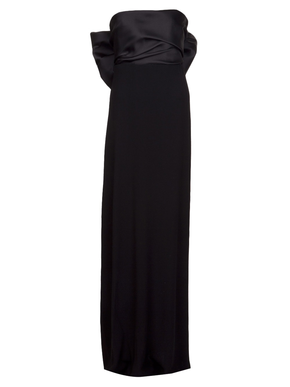 Lanvin Strapless Bow Gown in Black | Lyst