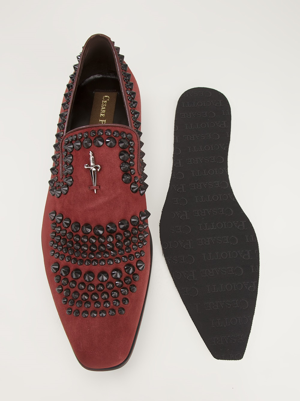 Cesare Paciotti Studded Shoe in Red for Men Lyst