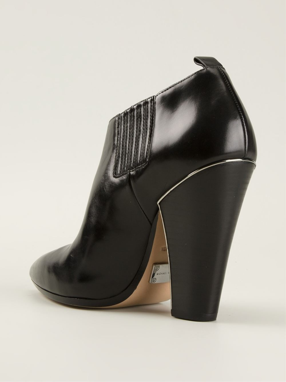 Michael Kors Chunky Heel Ankle Boots in Black | Lyst