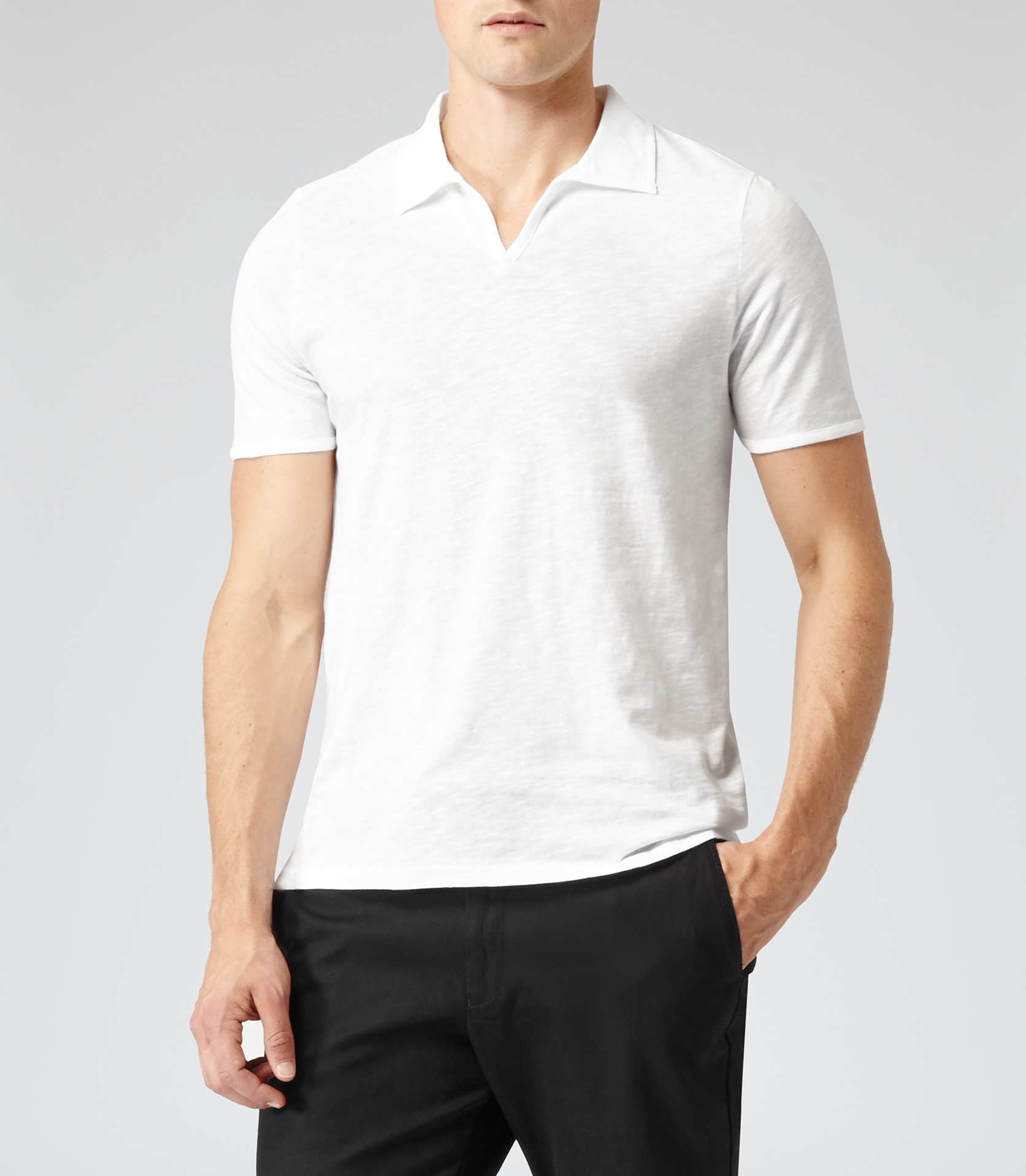 White Polo Tee Shirt Plain Polo Shirt | Venzero
