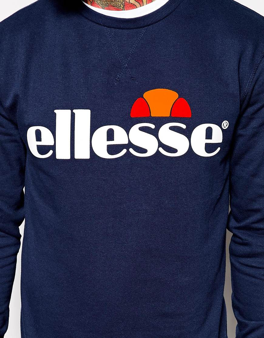 Ellesse Sweatshirt With Logo in Navy (Blue) for Men - Lyst