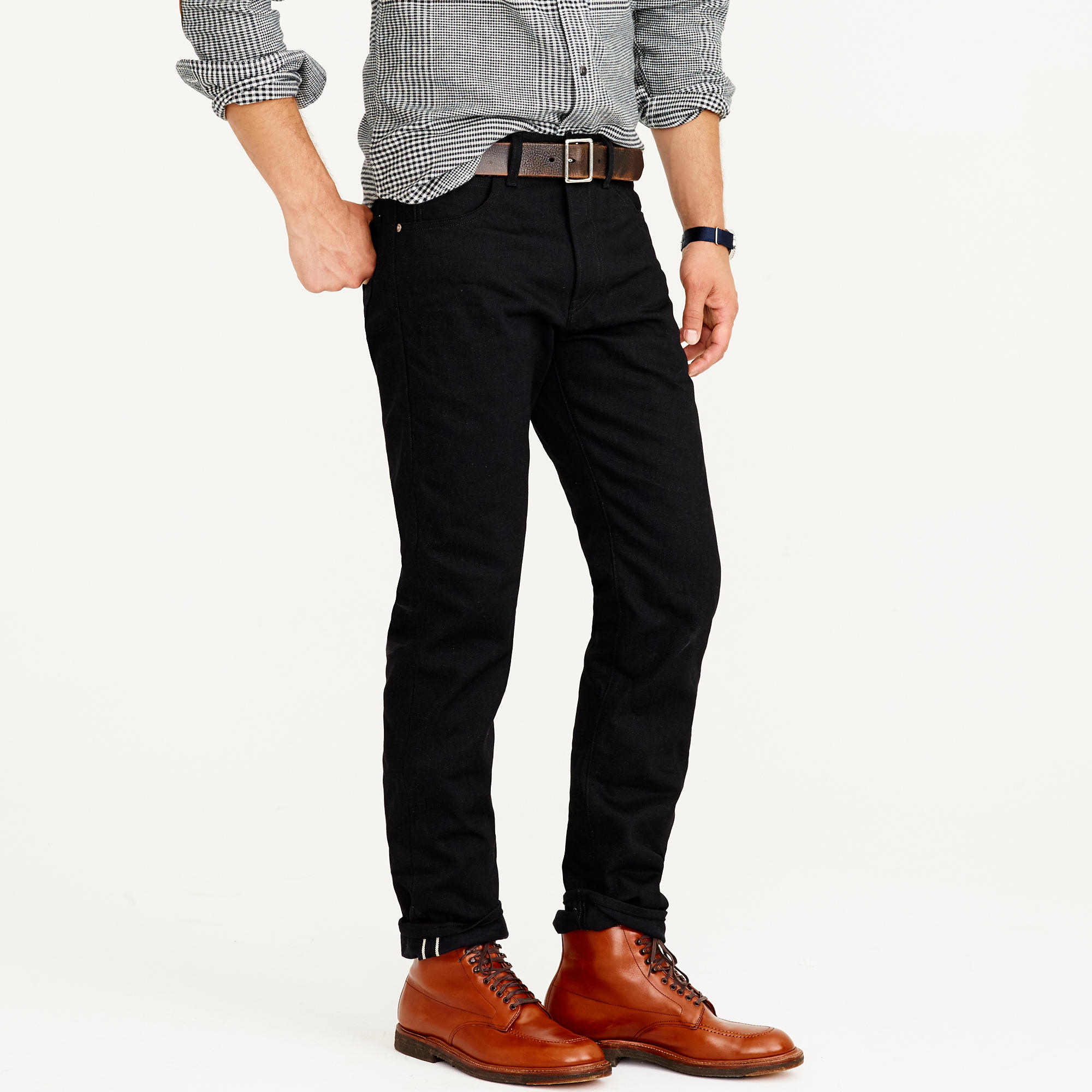 J Crew Denim Wallace Barnes Straight Black Selvedge Jean For Men