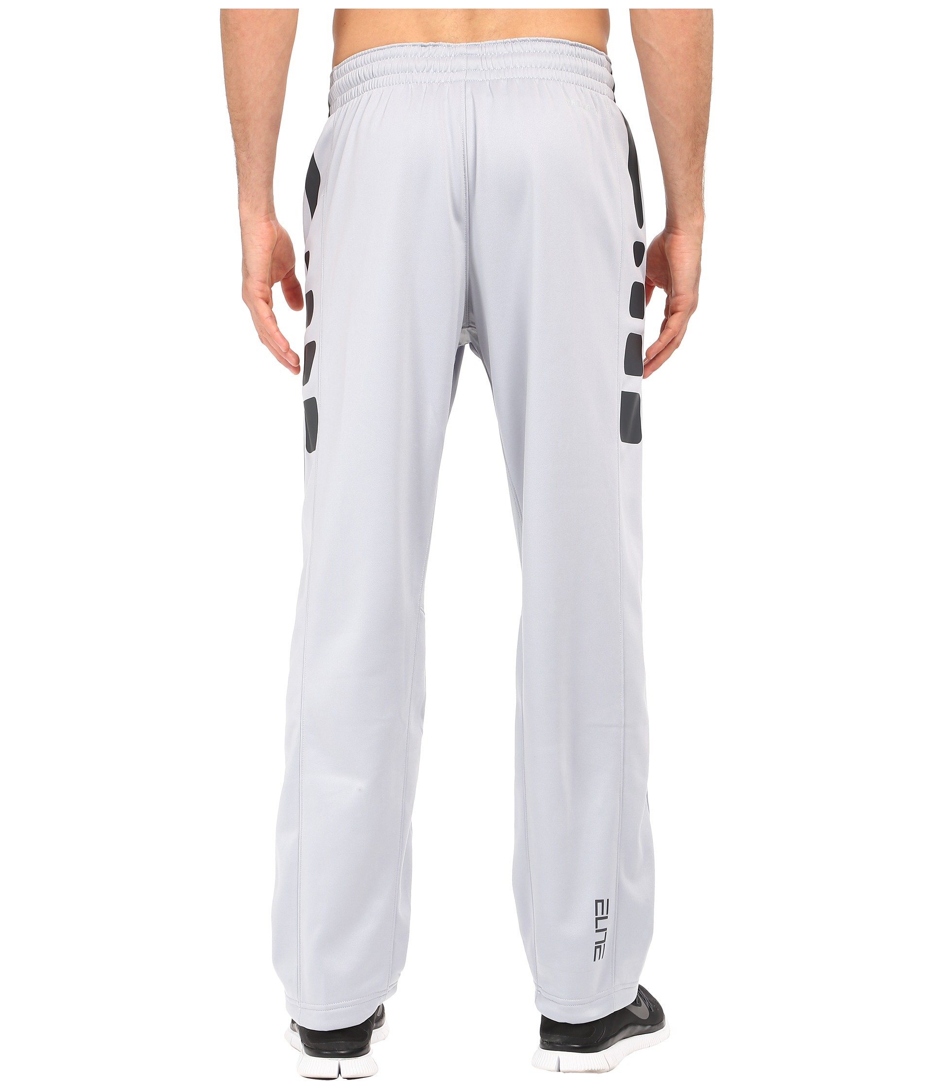 Nike Fleece Elite Stripe Pants in Gray for Men | Lyst