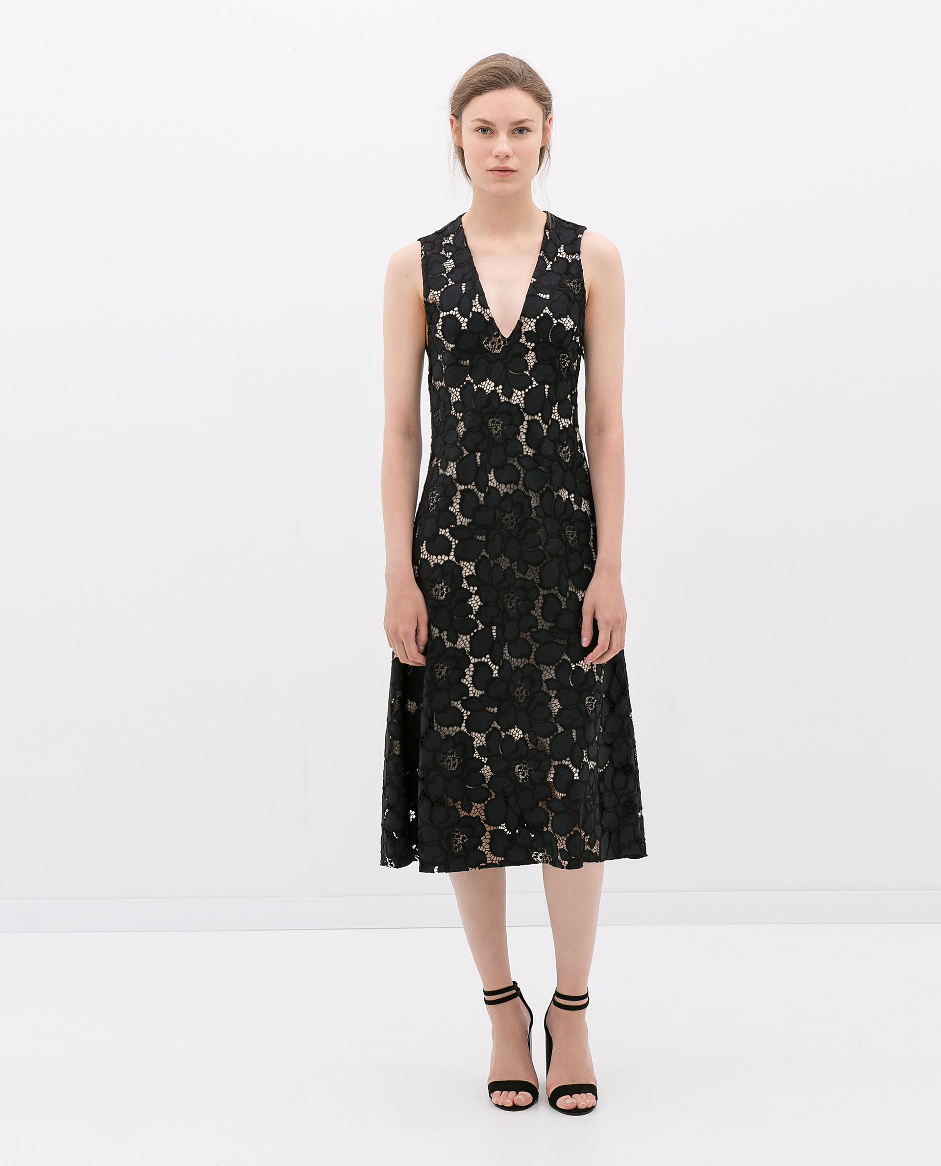 Netherlands Zara Black Lace Dress Ebay 3d3fc 02ee8