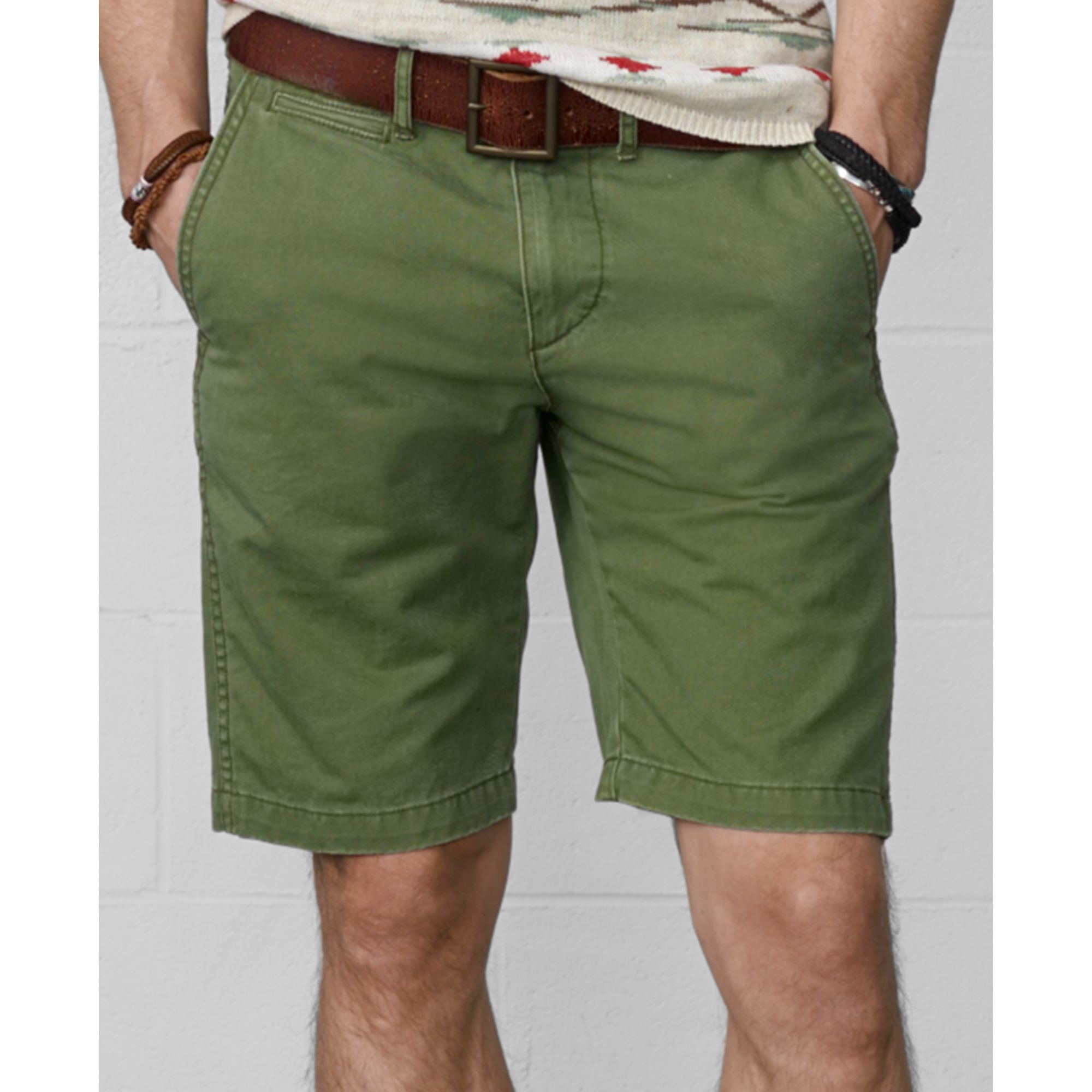 Denim & Supply Ralph Lauren Slimfit Chino Shorts in Green for Men | Lyst