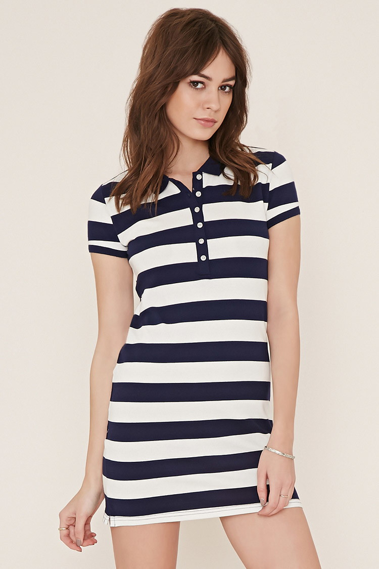 Forever 21 Striped Polo Shirt Dress in ...