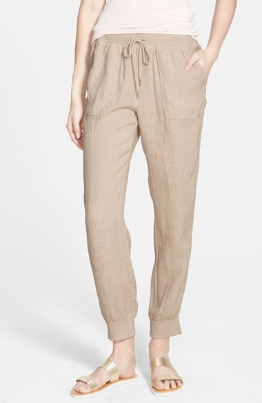 linen track pants