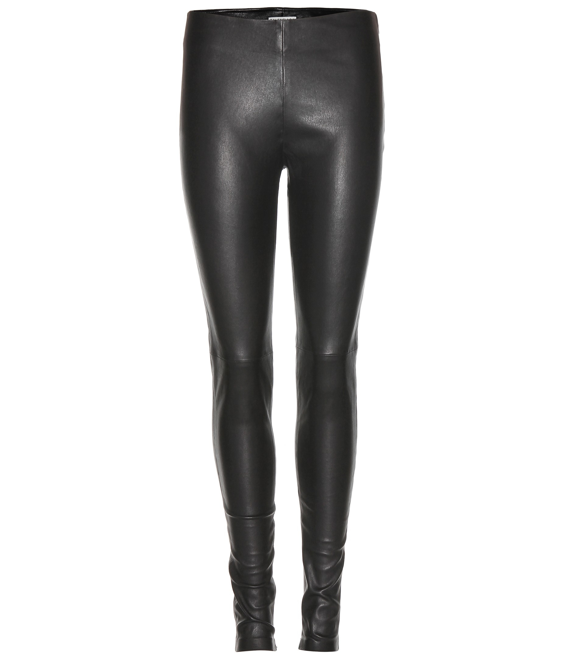 Balenciaga Stretch-leather Leggings in Black - Lyst