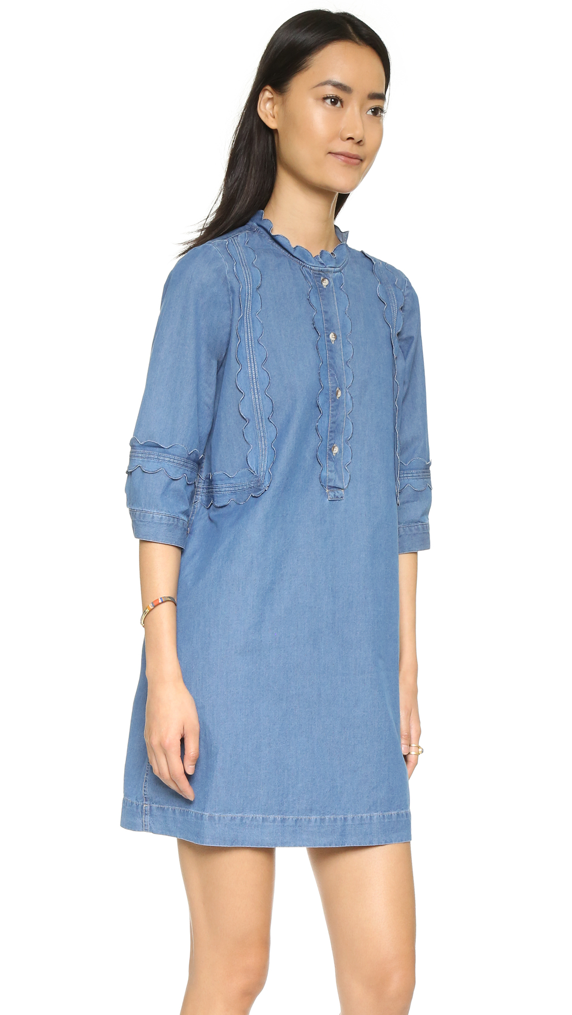 Lyst M I H Jeans Angie Dress In Blue Gallery