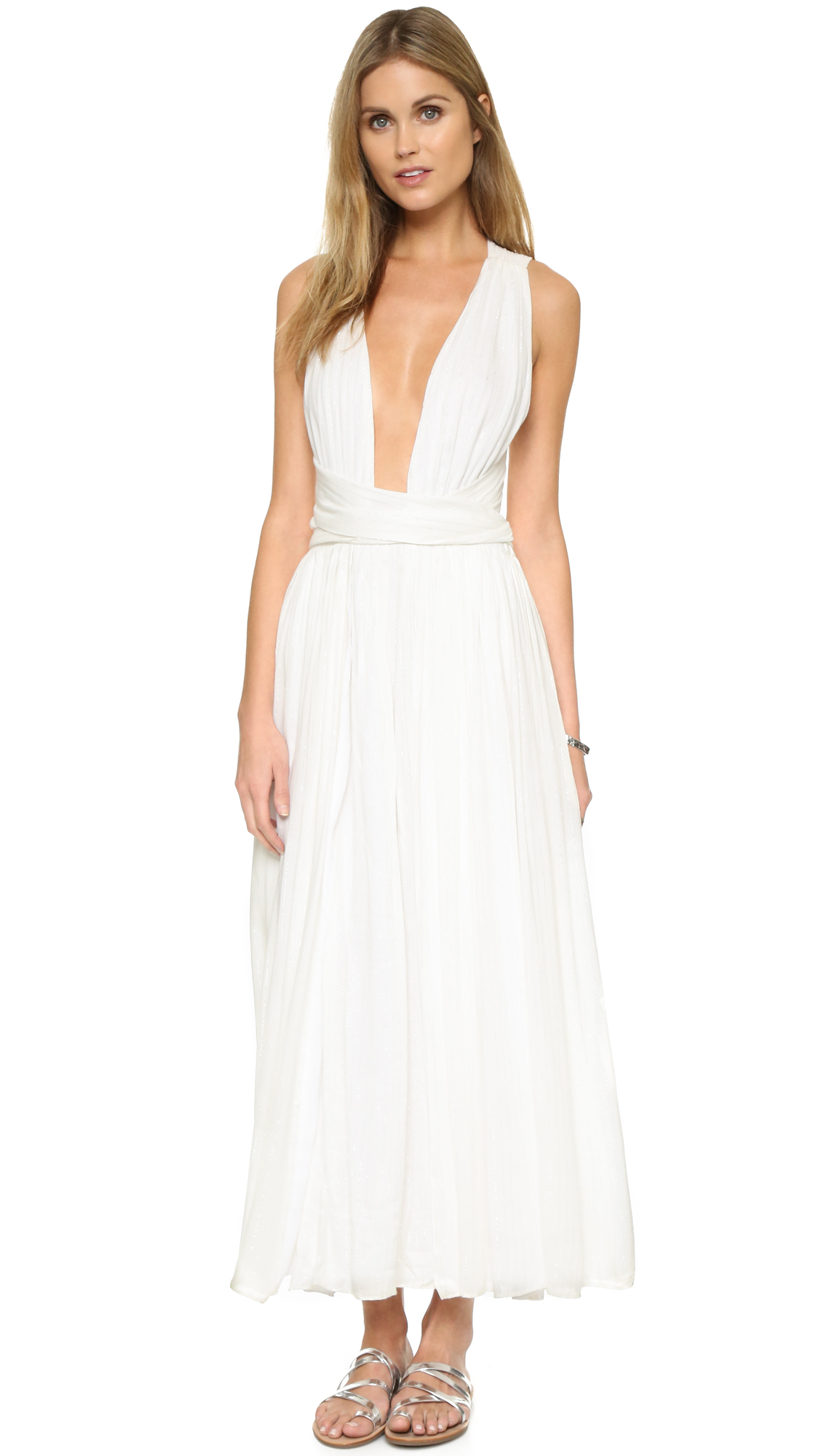 Lyst - Mara Hoffman Wrap Top Dress in White