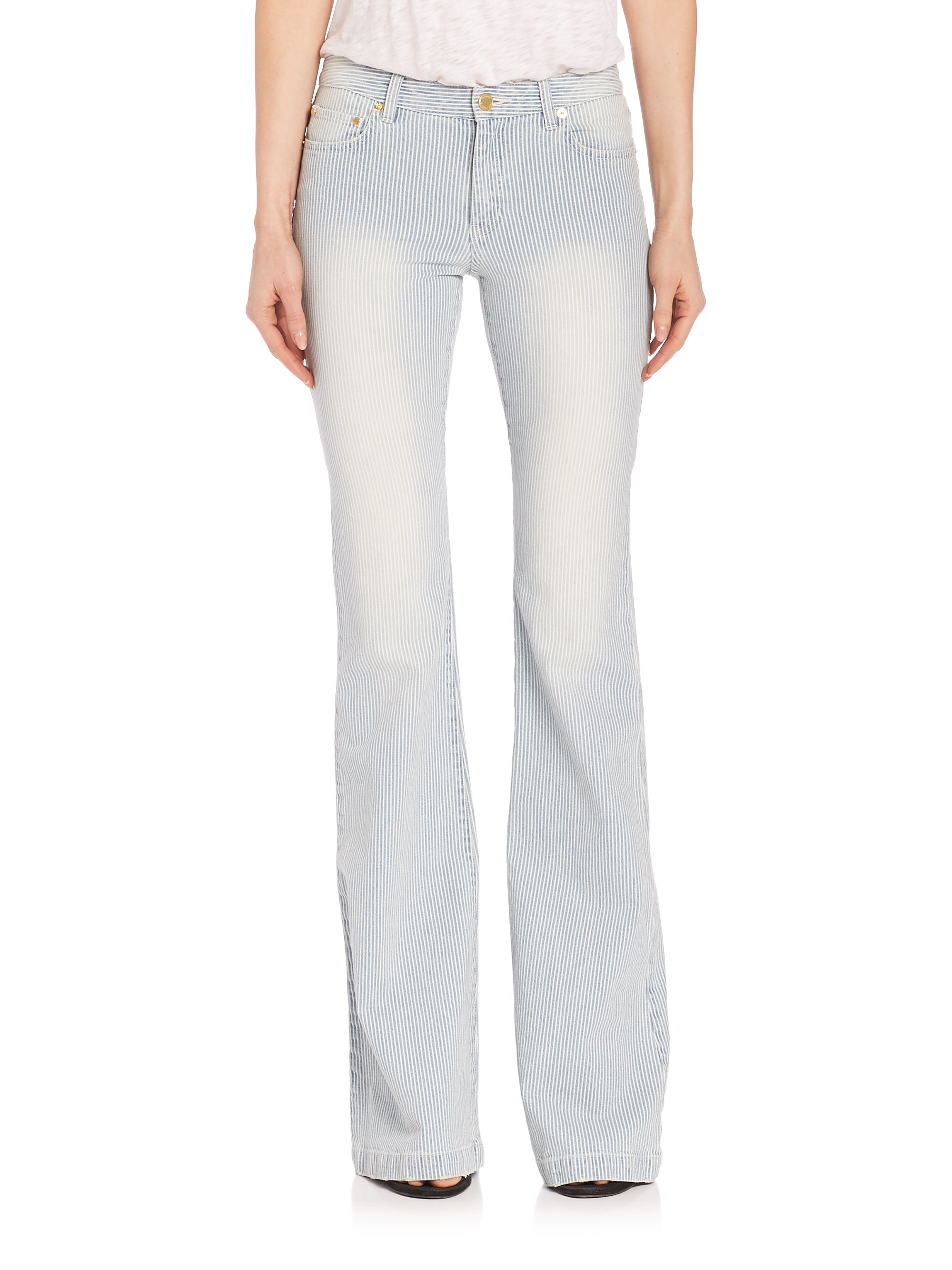 michael kors white flare jeans