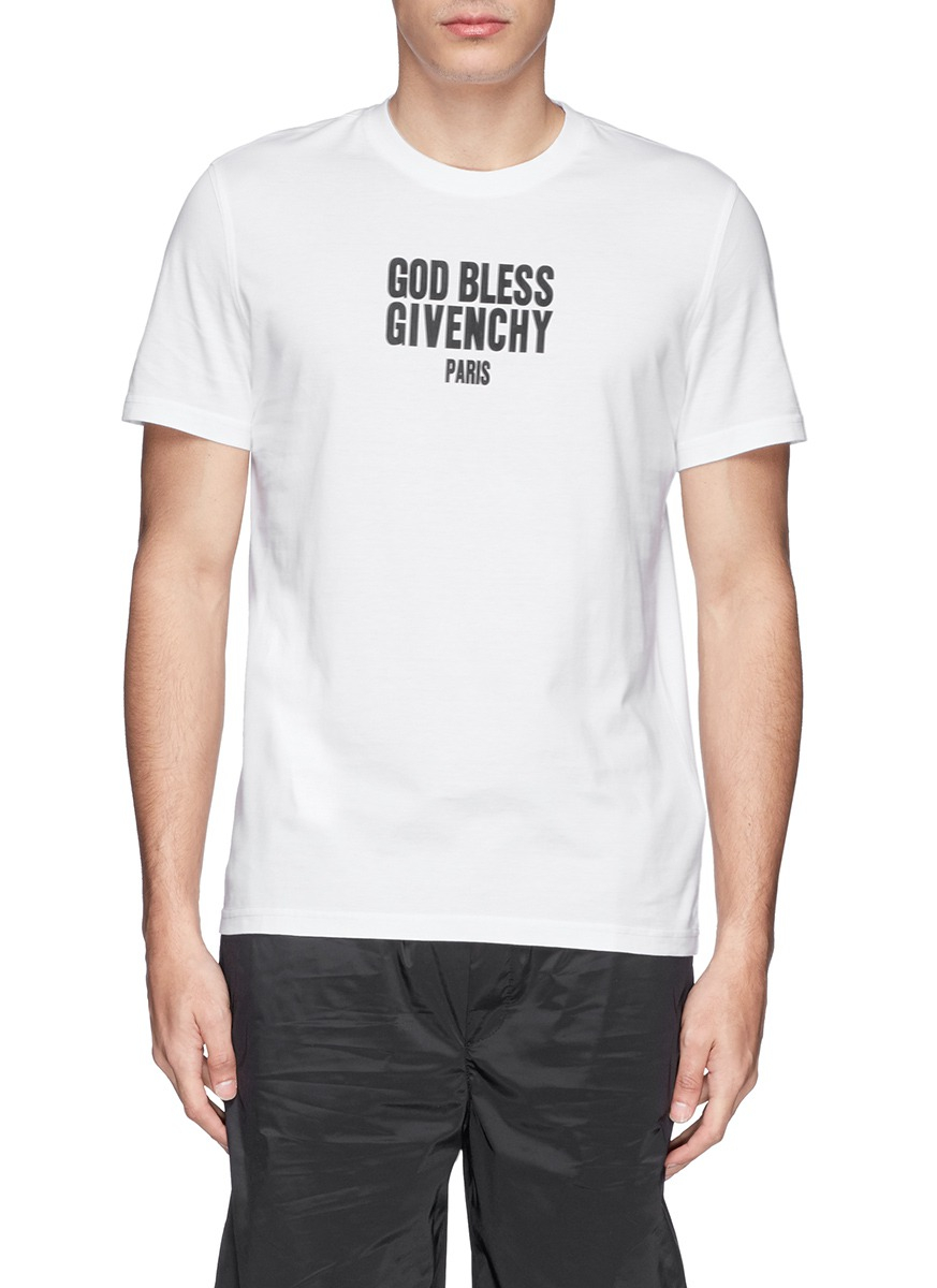 Givenchy 'God Bless' Print Cotton T 