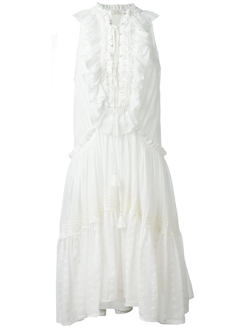 chloe ruffle dress