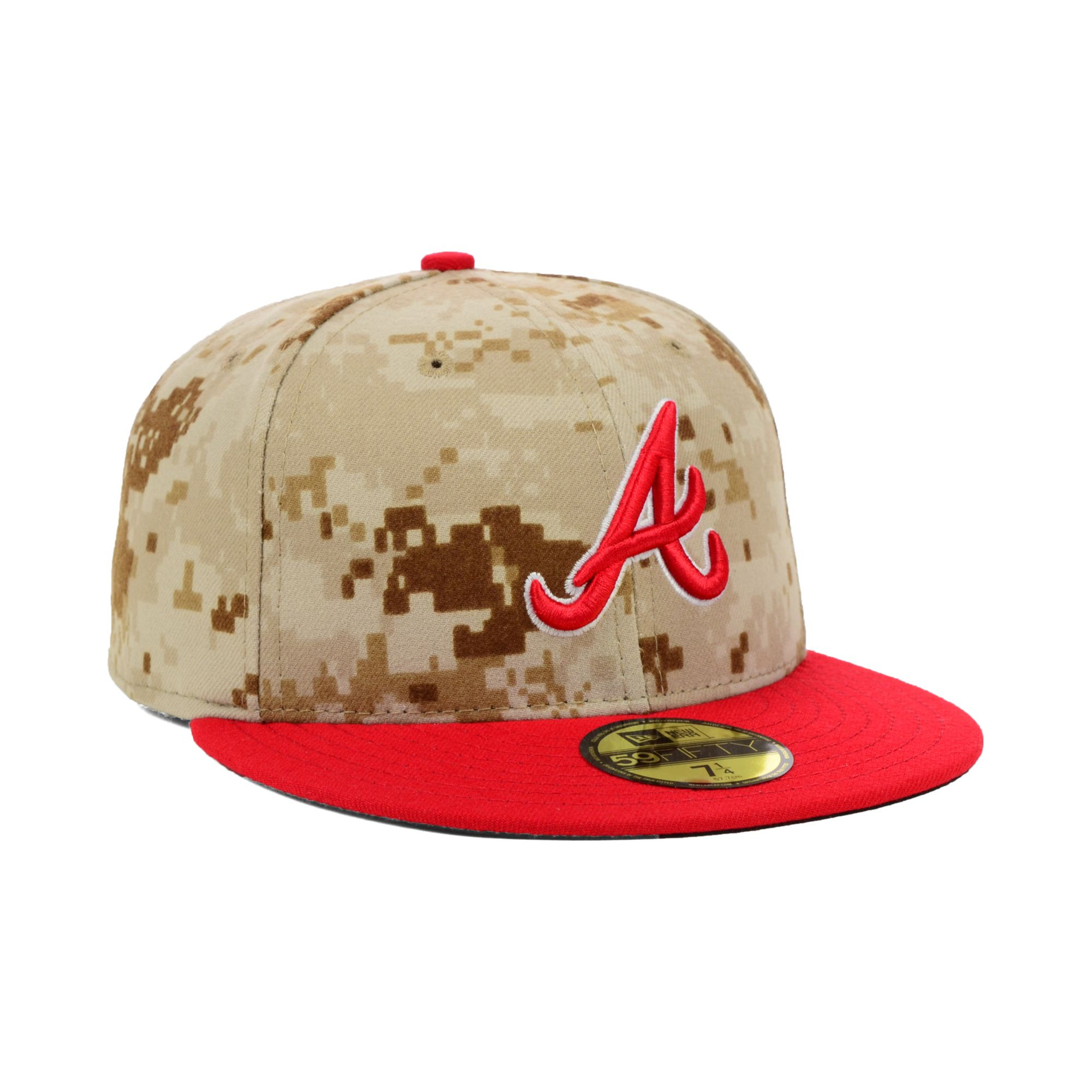 KTZ Atlanta Braves Stars and Stripes 59fifty Cap in Natural for Men | Lyst