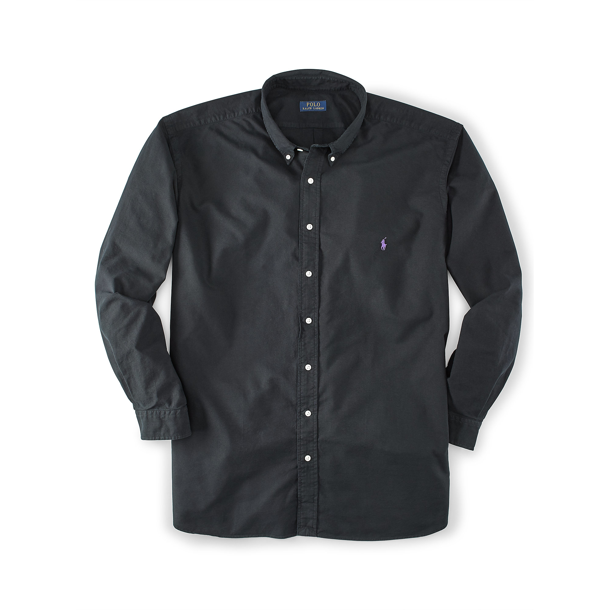 black polo oxford shirt