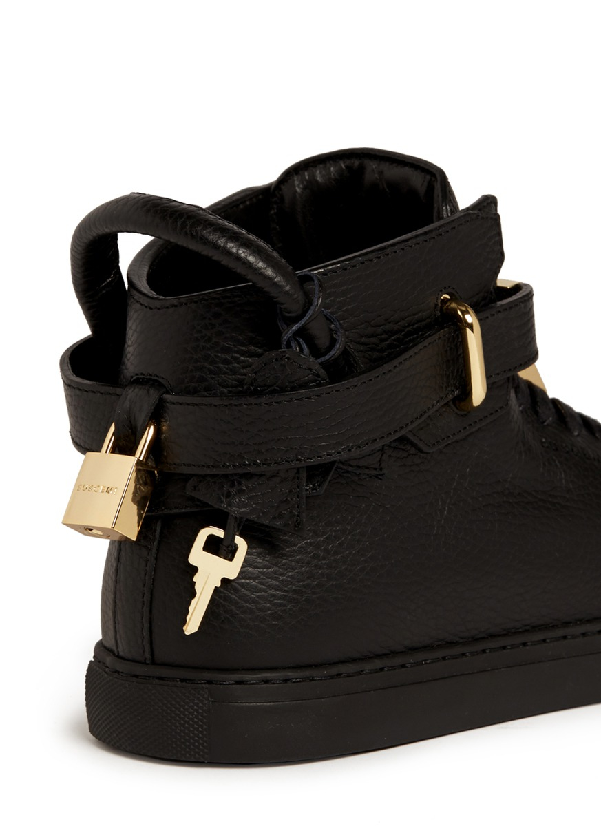 Garderobe føderation dagbog Buscemi 100MM Twist-Lock Leather Sneakers in Black for Men | Lyst