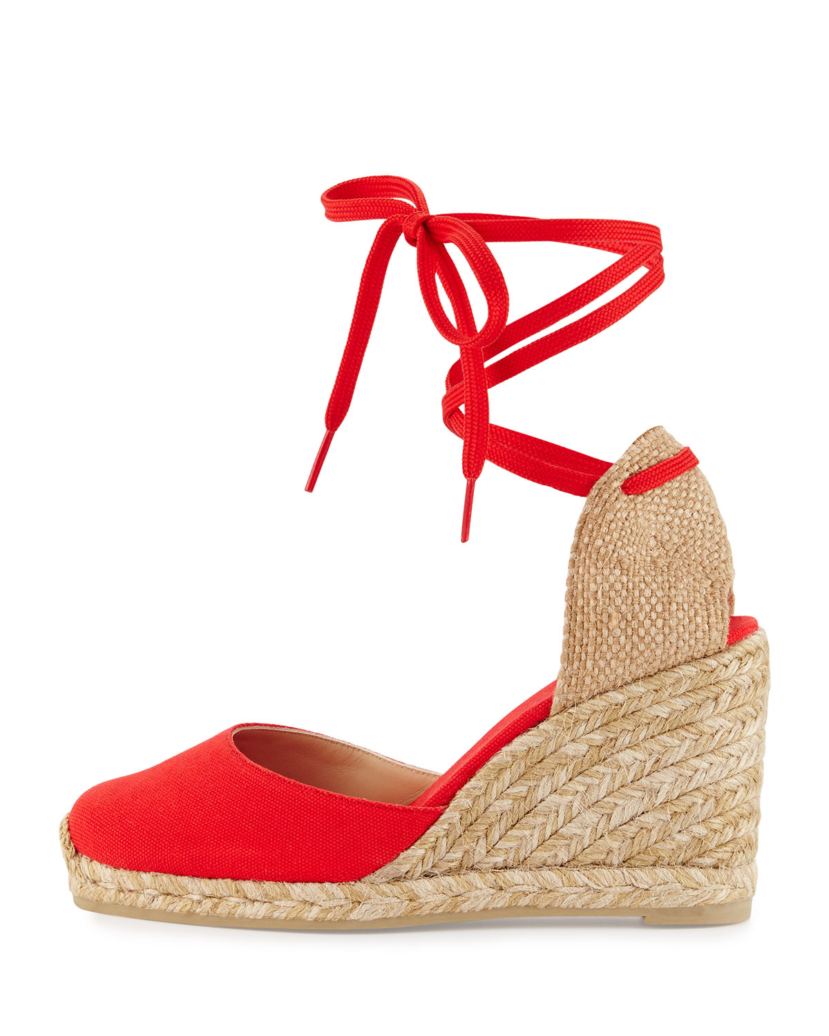 Castaner Carina Canvas Espadrille Wedge in Red - Lyst