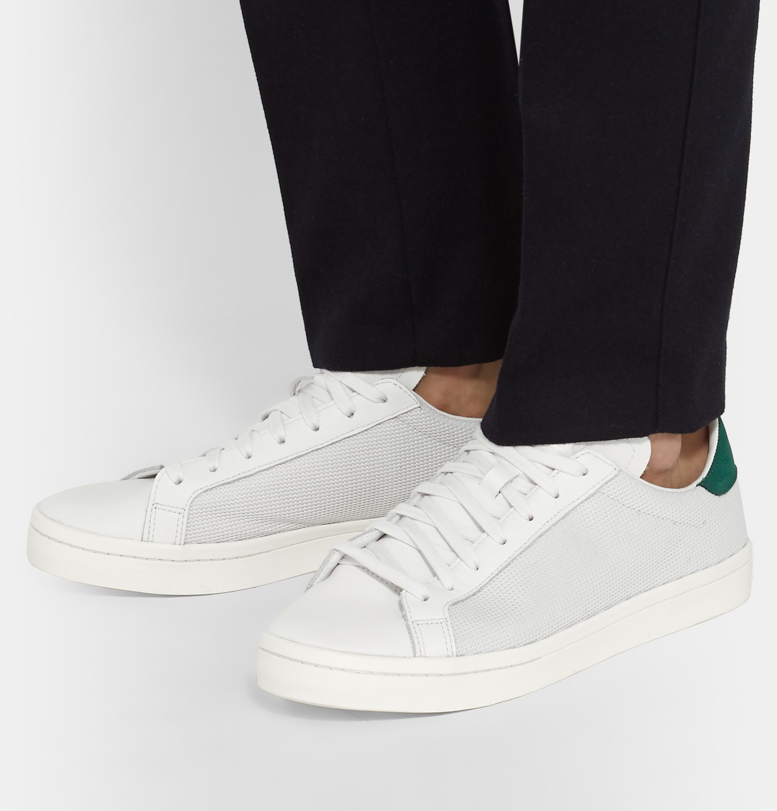 adidas Originals Court Vantage Leather And Suede-trimmed ...