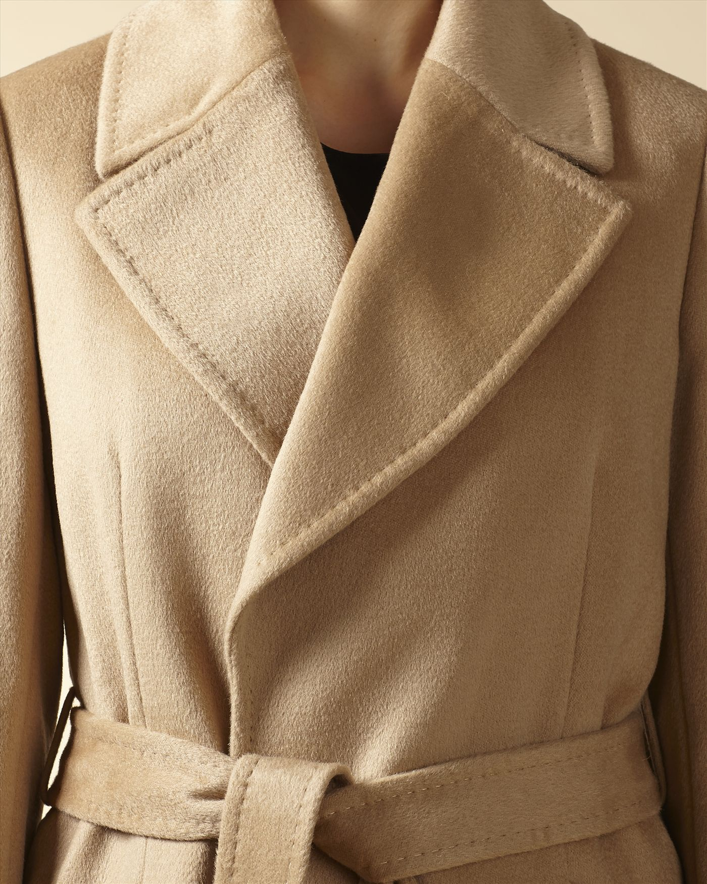 jaeger camel wrap coat