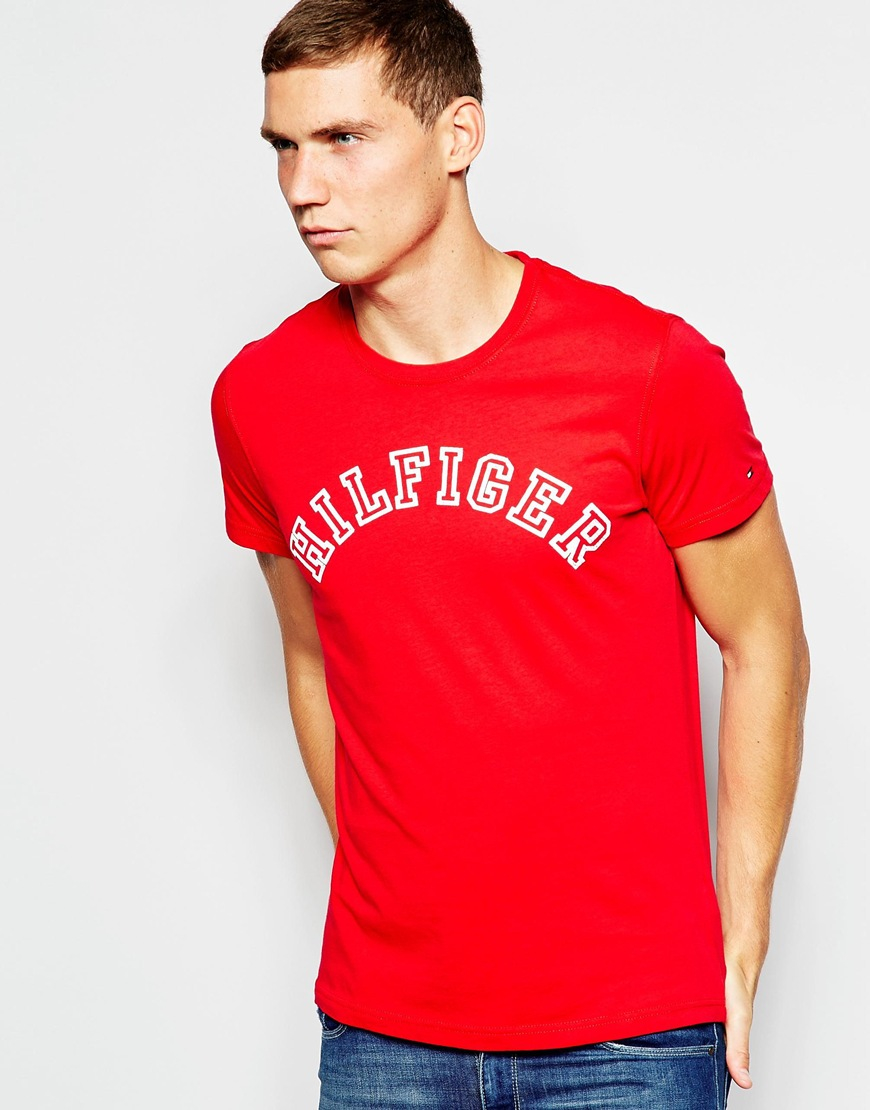tommy hilfiger red t shirt