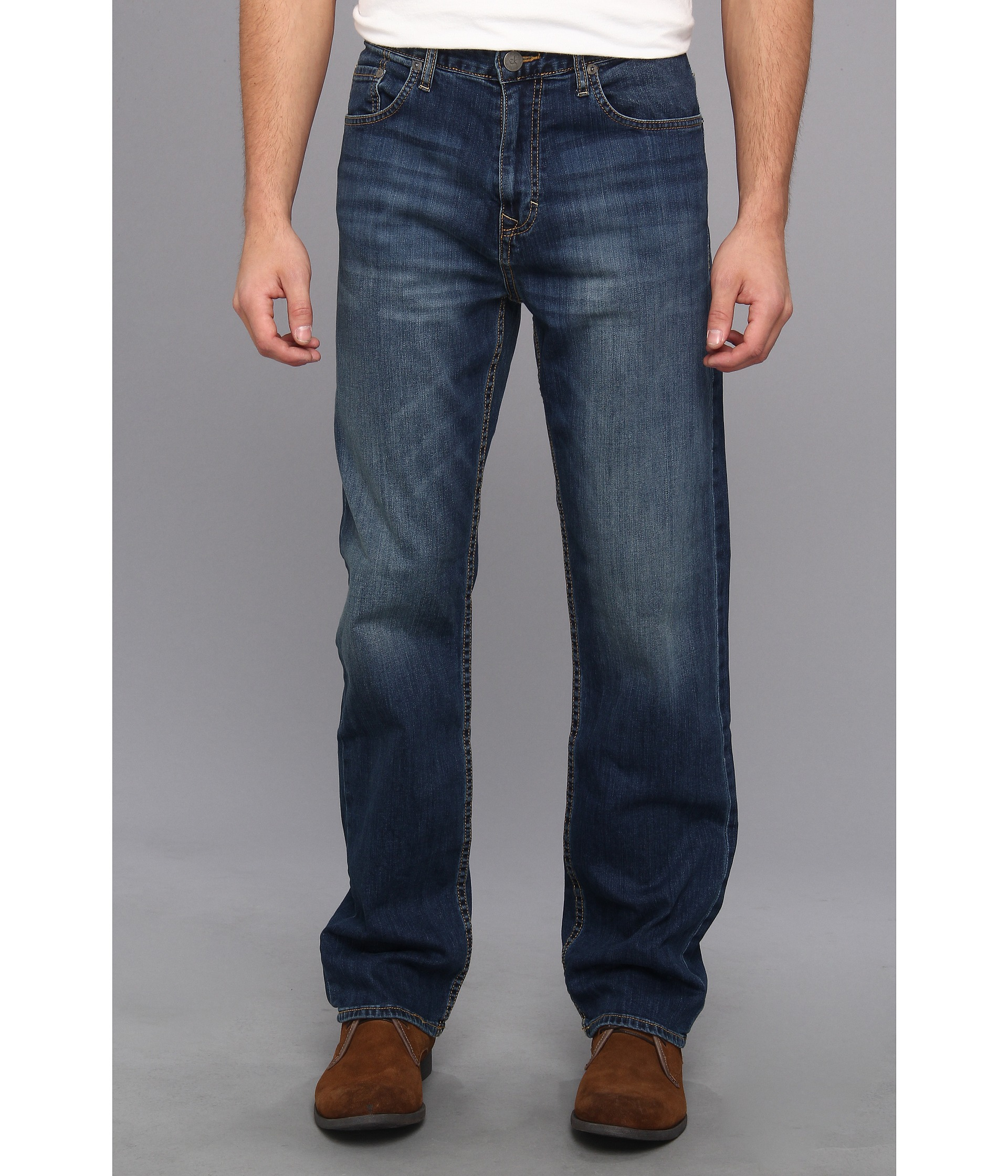 Calvin klein jeans Relaxed Straight Jean In Cove Wash in Blue for Men ...