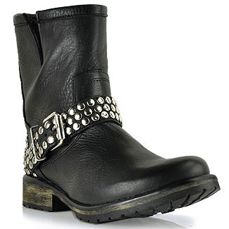 steve madden black moto boots
