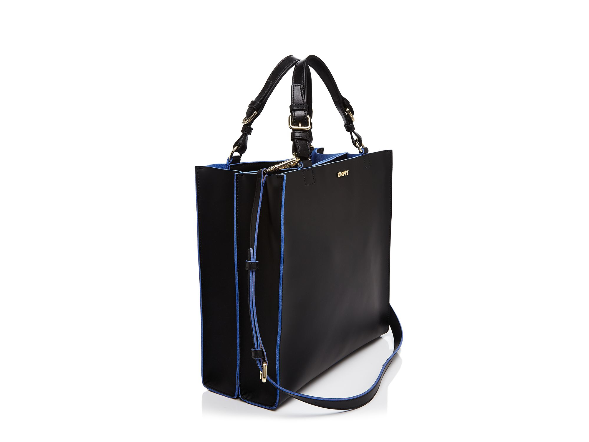 dkny black leather bag