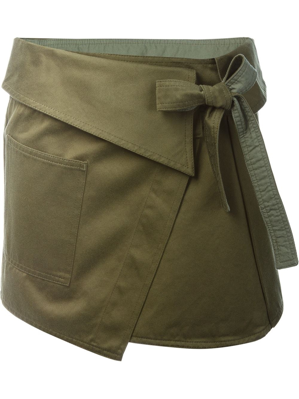 Isabel Wrap Military Skirt in Natural | Lyst