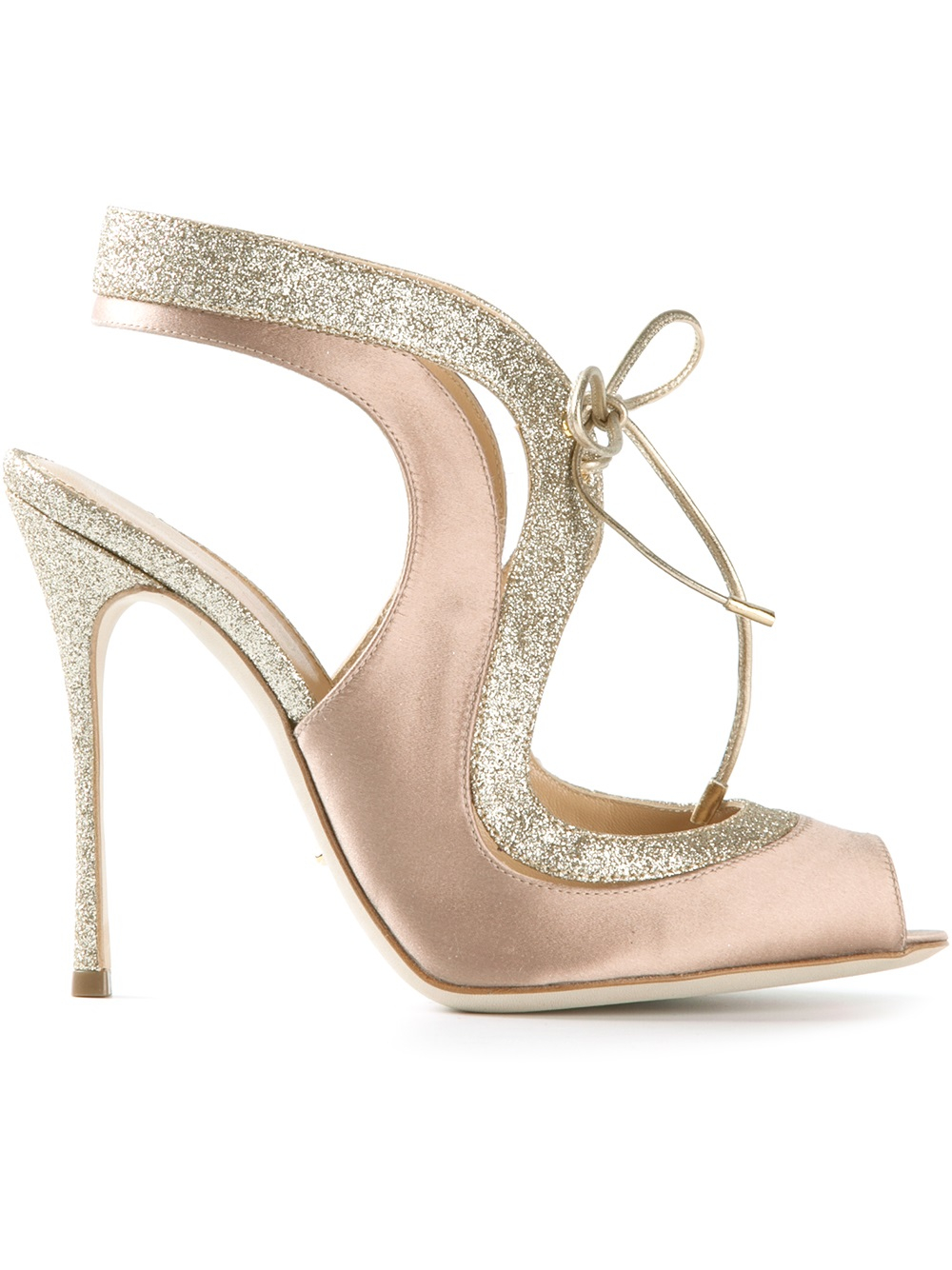 sergio rossi sequin slingback sandals