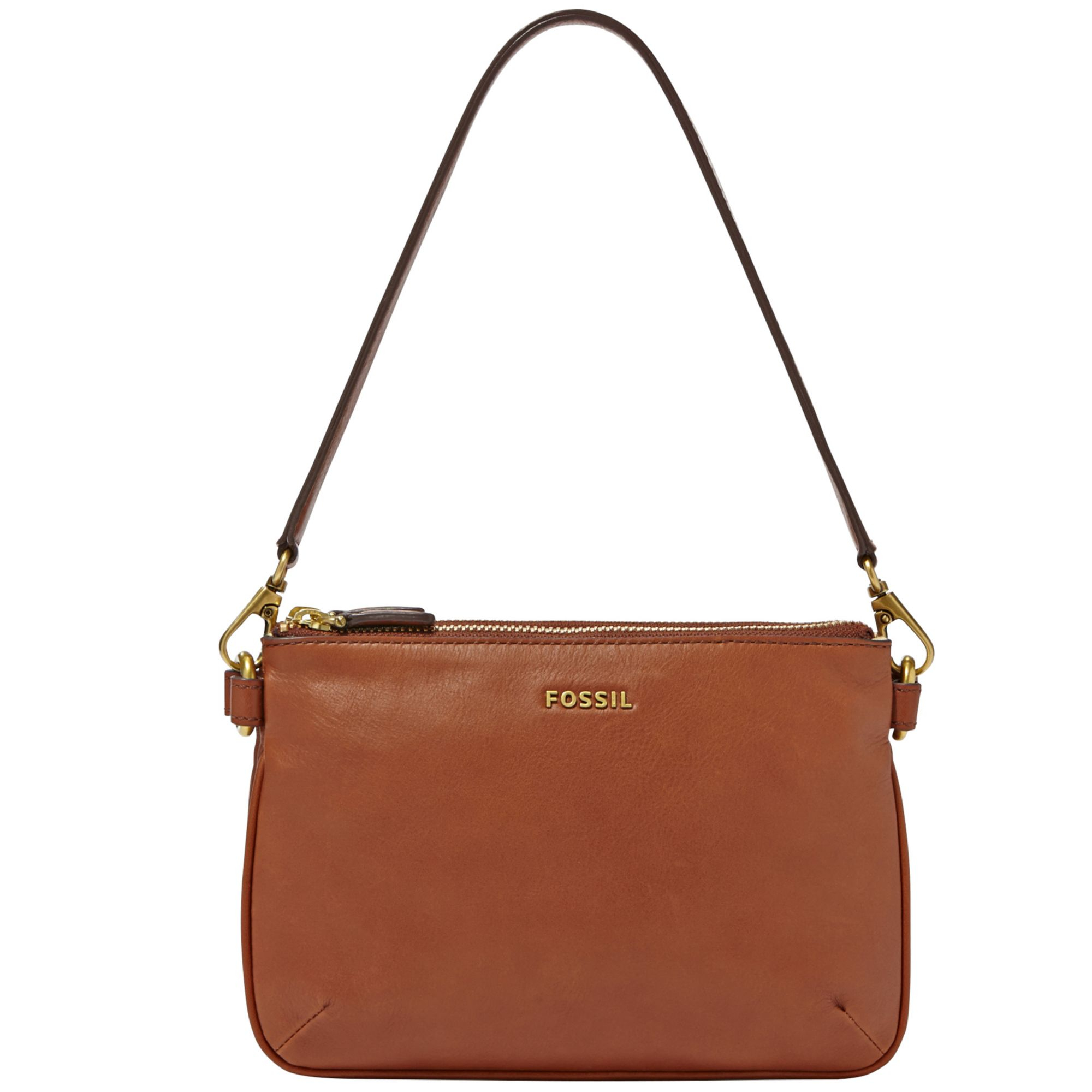 Fossil Memoir Leather Pocketbook Top Zip Shoulder Bag in Brown Lyst