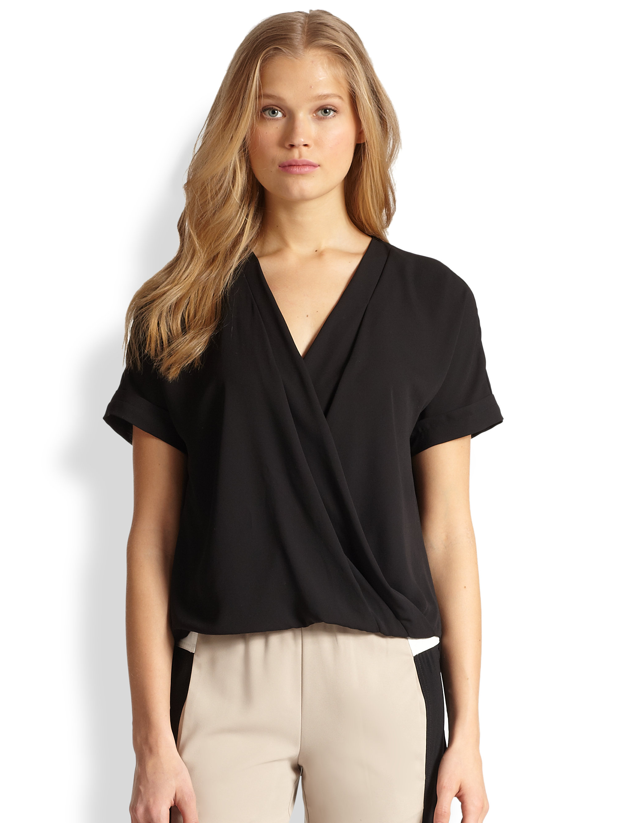bcbg wrap top