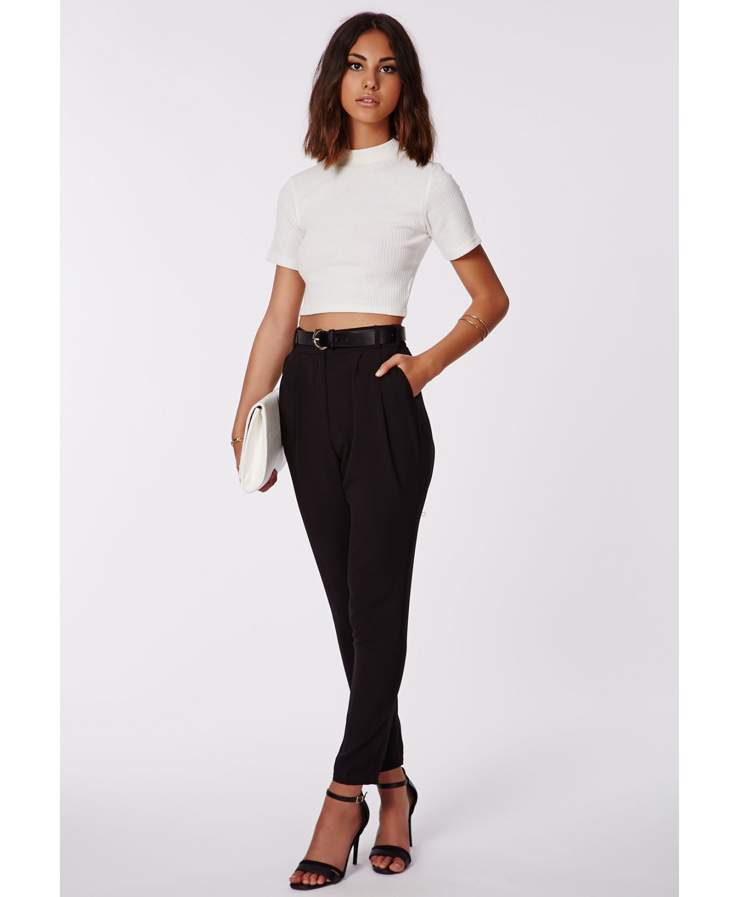 High waisted cigarette pants Clearance