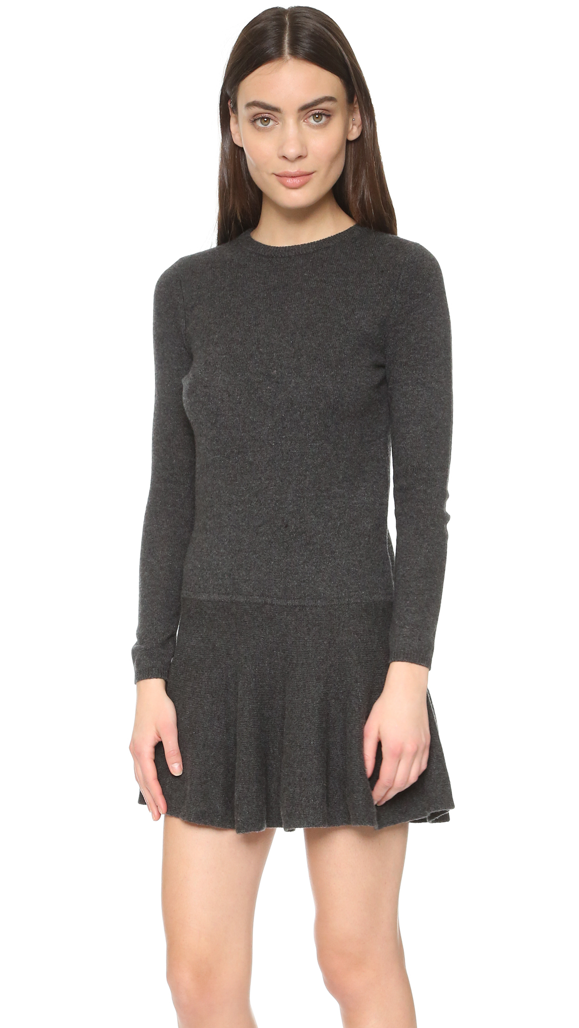 Ganni Mercer Sweater Dress in Black ...