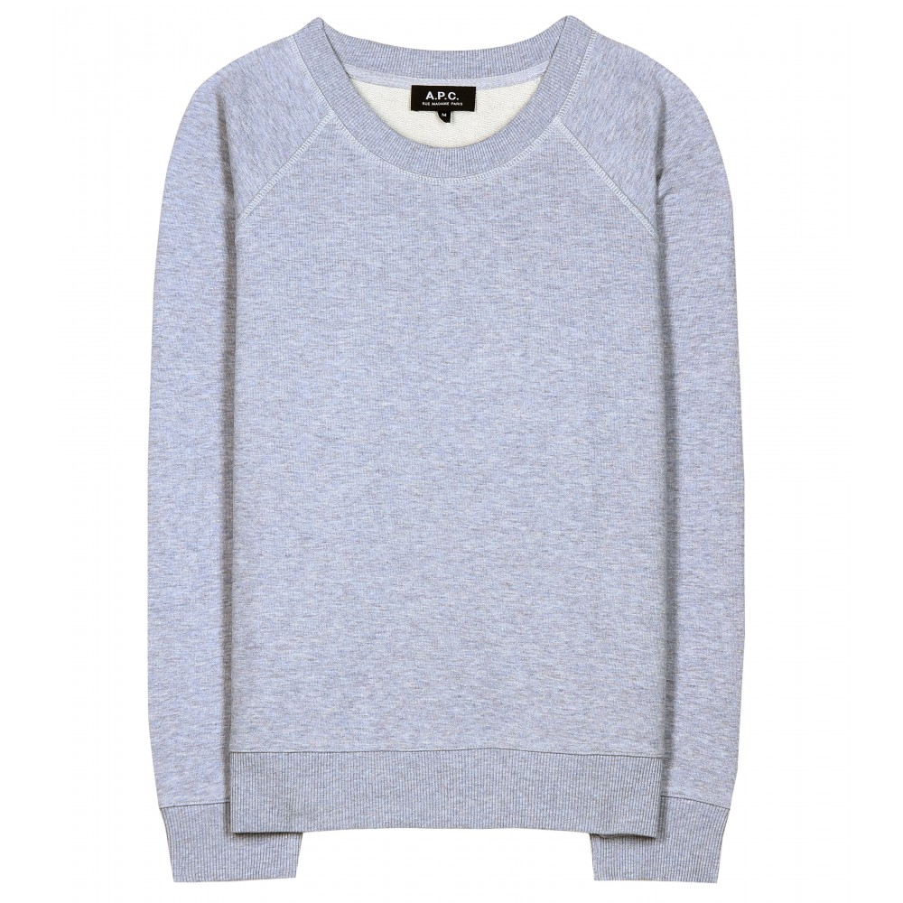 A.P.C. Running Cottonblend Sweatshirt in Blue Lyst