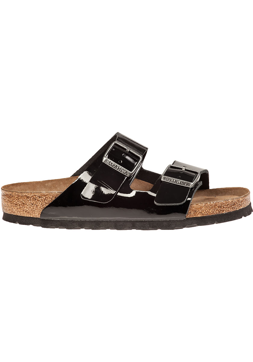 black patent leather birkenstock sandals