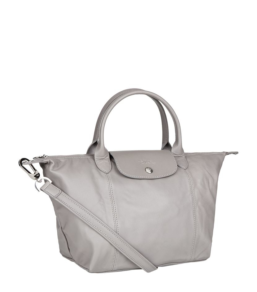 longchamp cuir grey