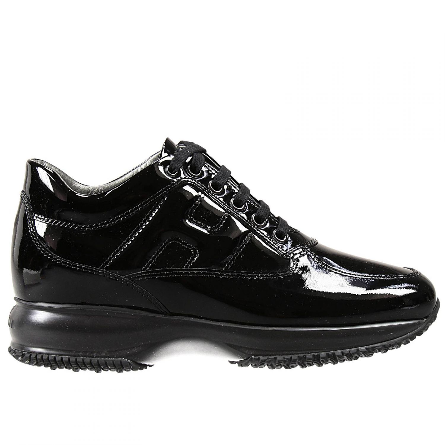 Hogan Sneakers Interactive Padded H Pearl Leather in Black | Lyst