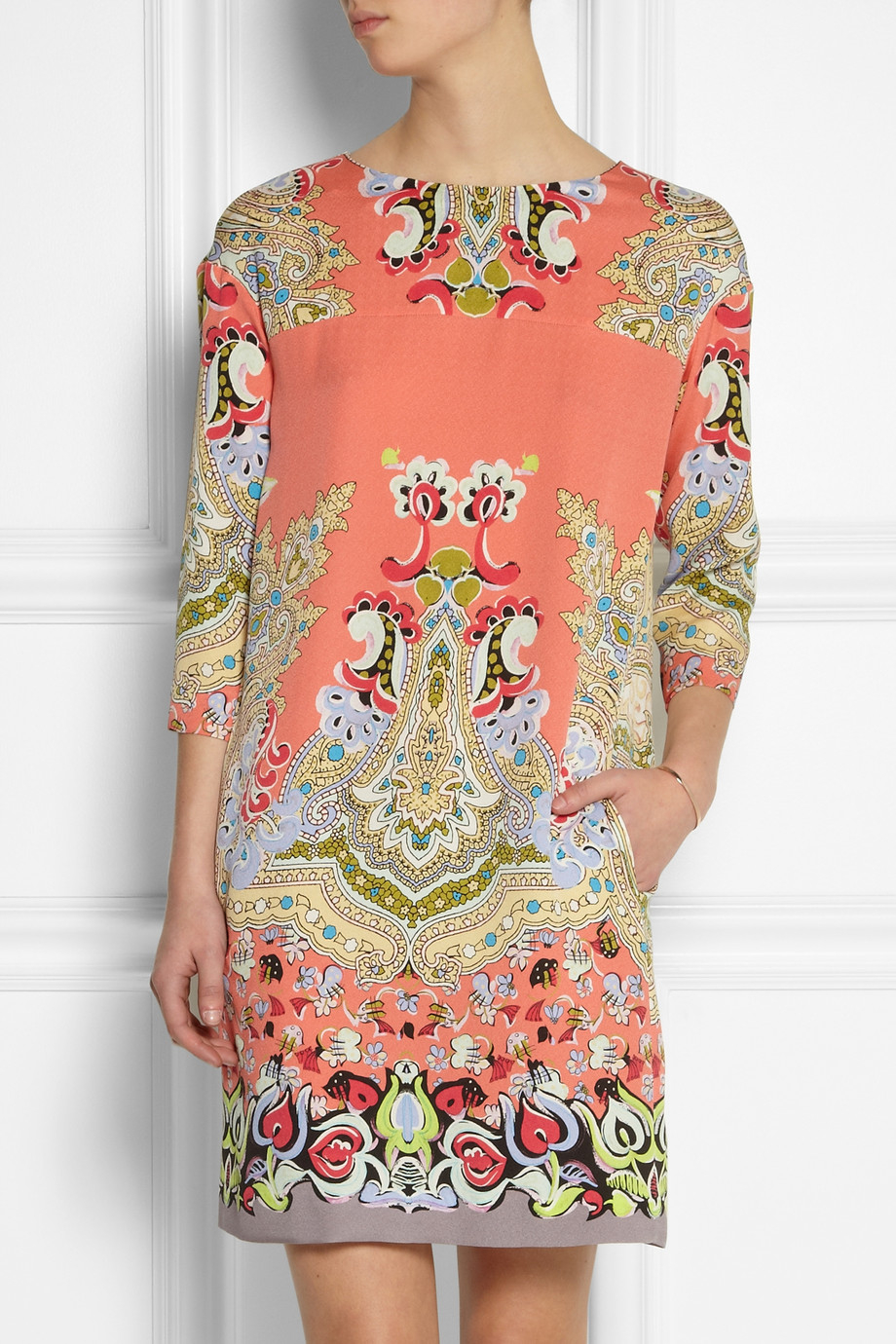 etro silk dress