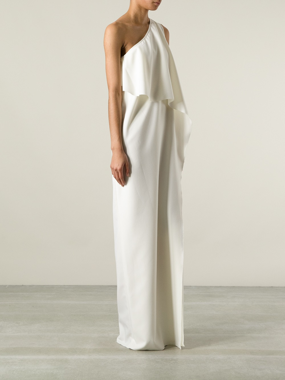 Amen Asymmetrical Gown in White - Lyst