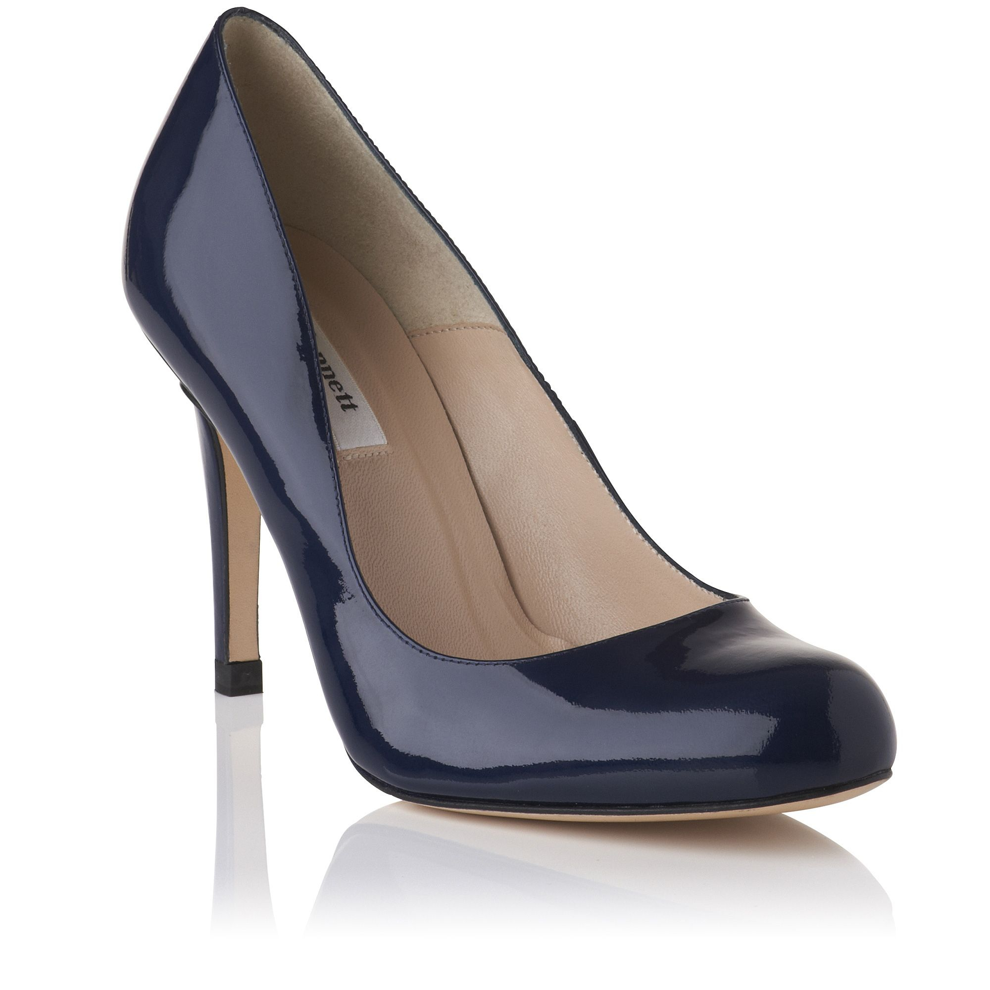 L.k.bennett Shilo Mid-heel Leather Courts in Blue | Lyst