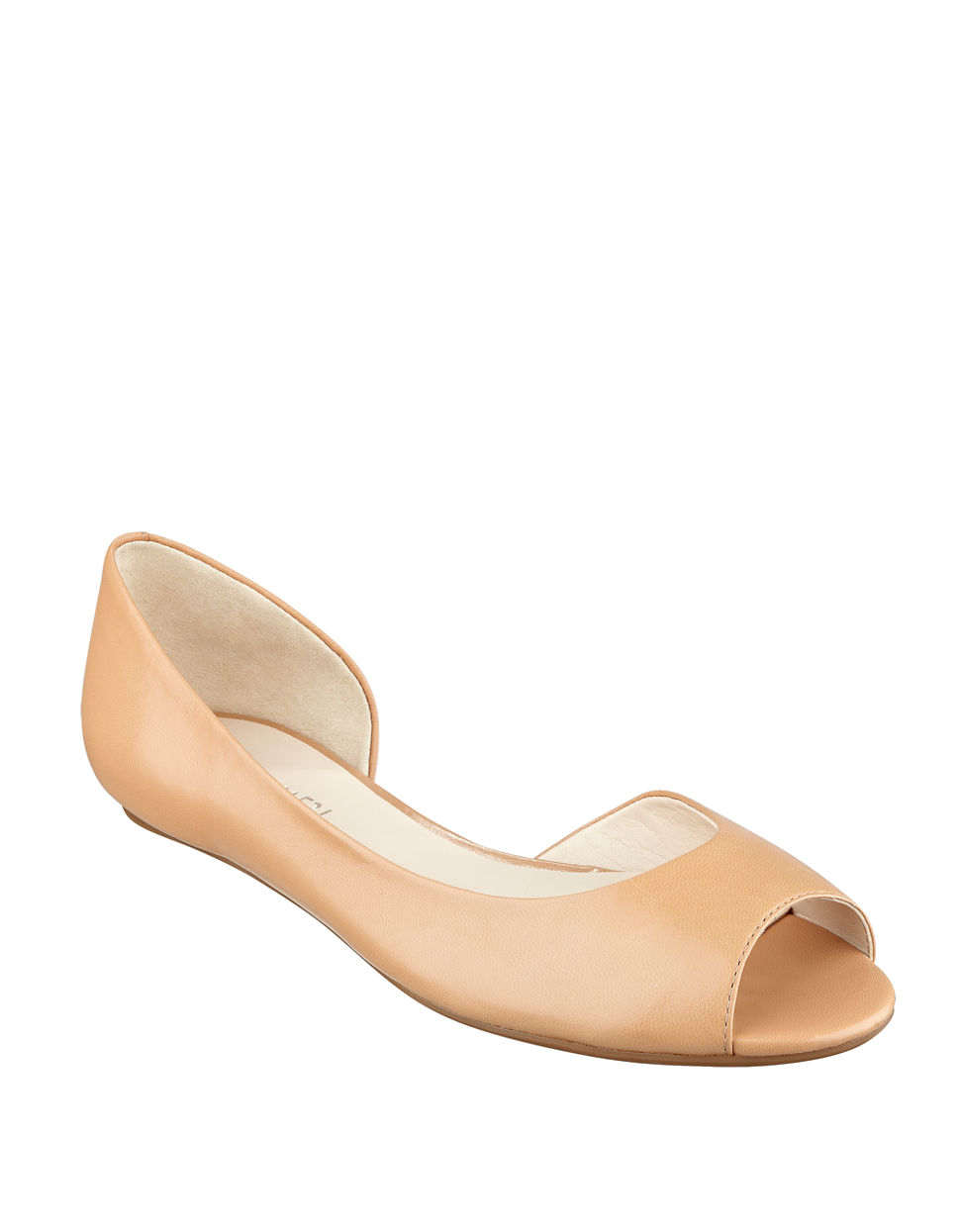 patent leather beige flats
