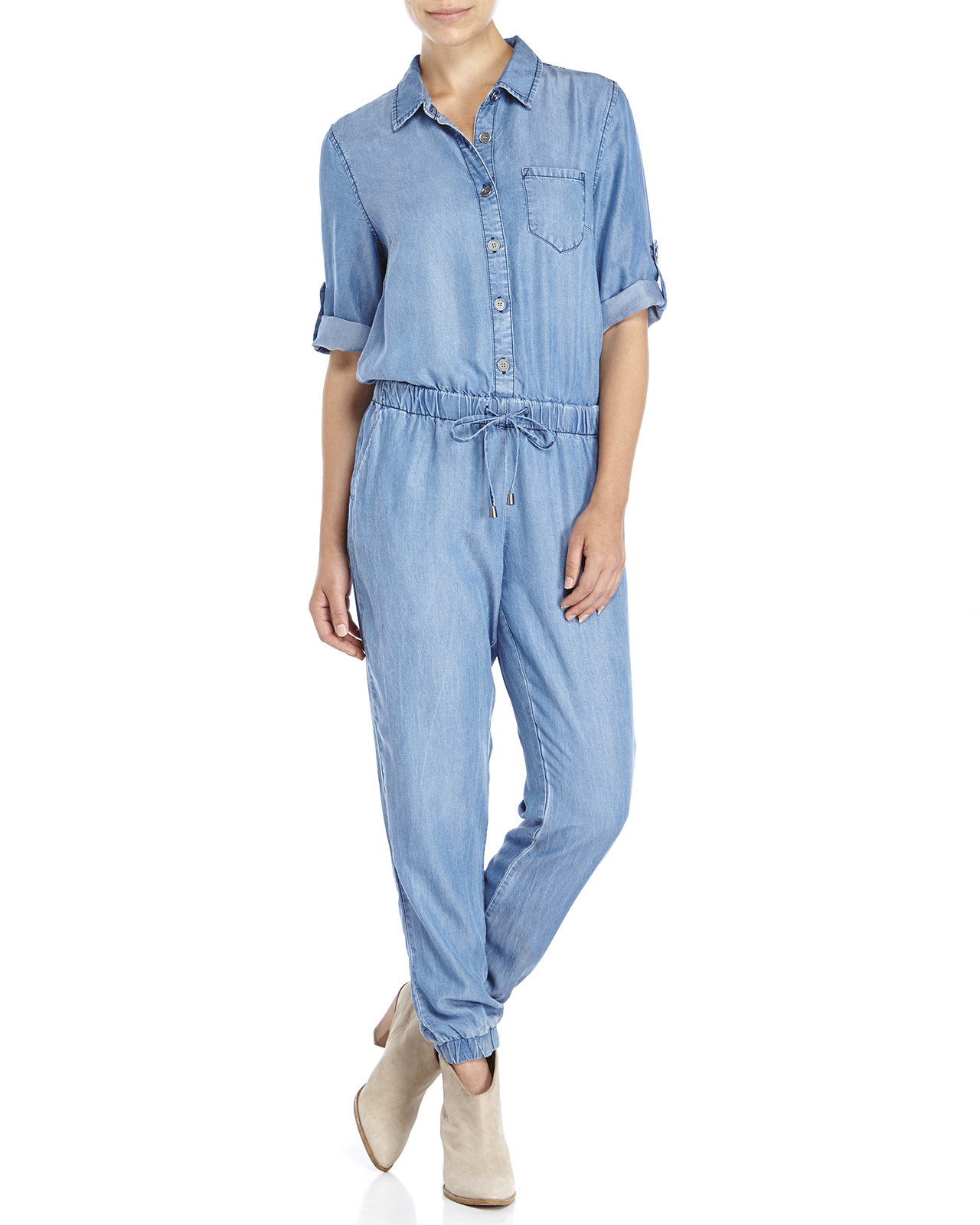 velvet heart denim jumpsuit