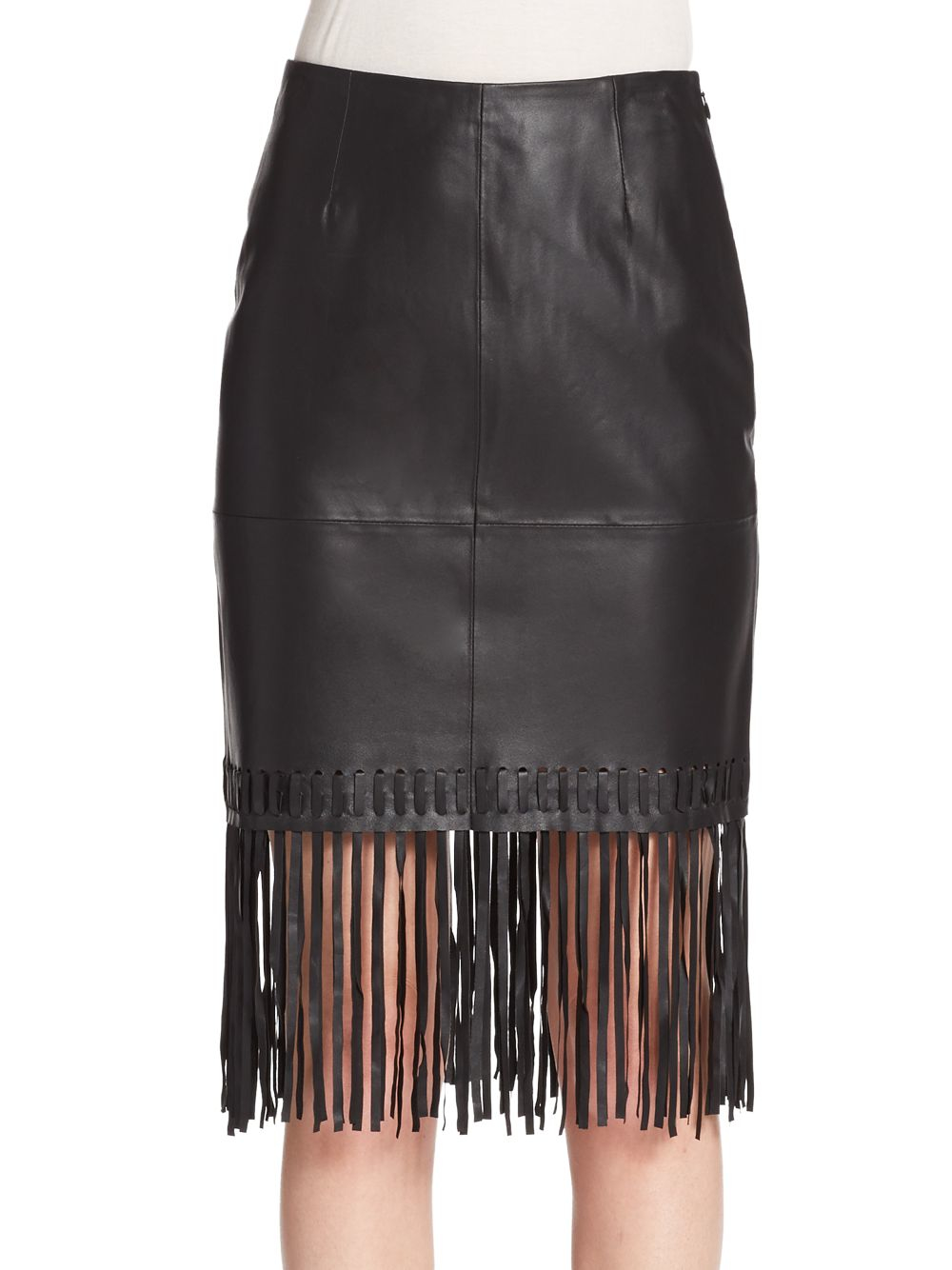 All Listings We started with a classic skirt silhouette and made it more fabulous with the swingy style of on-trend fringe. Pull-on styling with elastic waistband. Crafted with a hint of stretch for a smooth fit. Length: 21