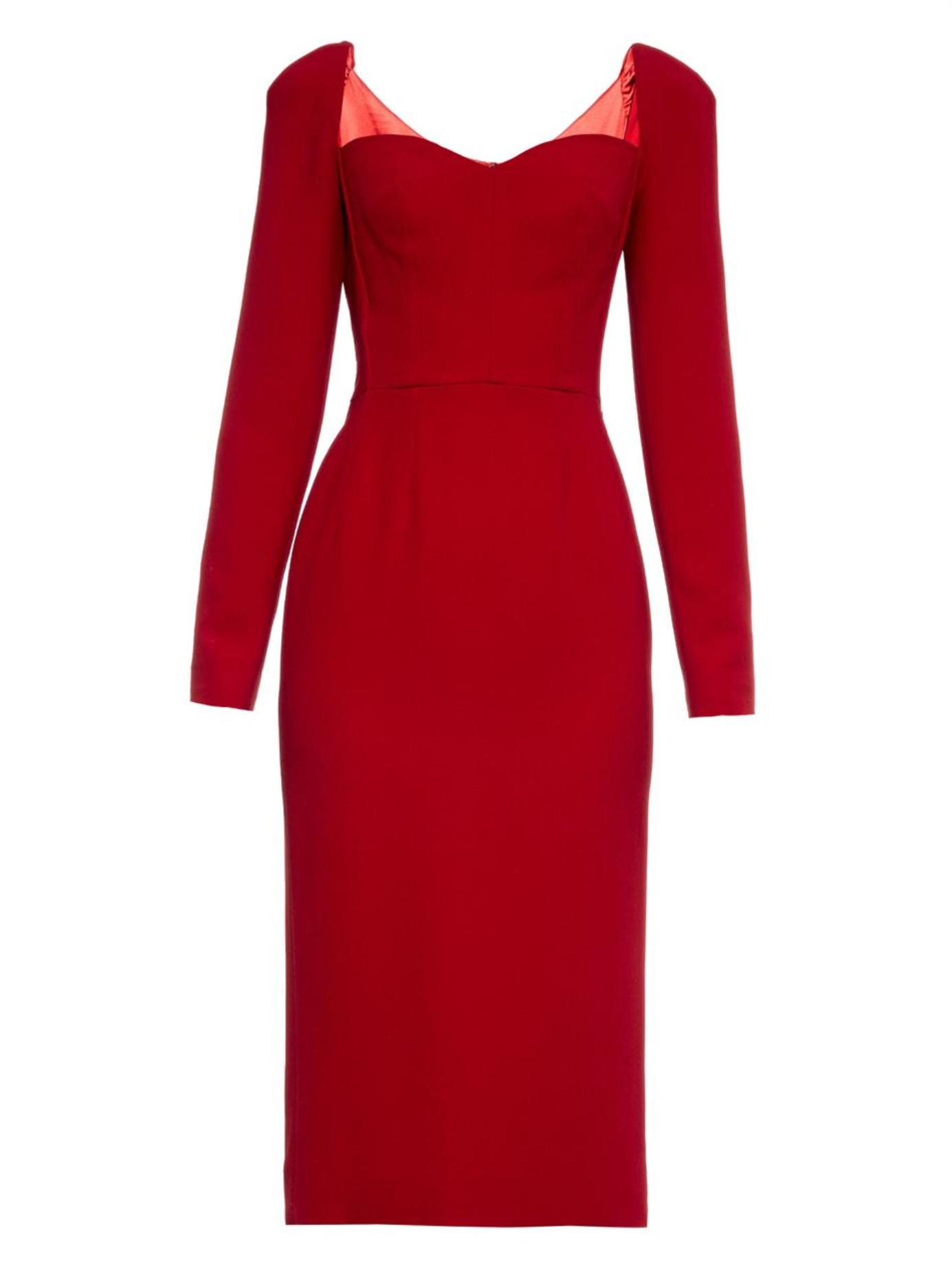 Lyst - Dolce & Gabbana Sweetheart-neckline Cady Dress in Red