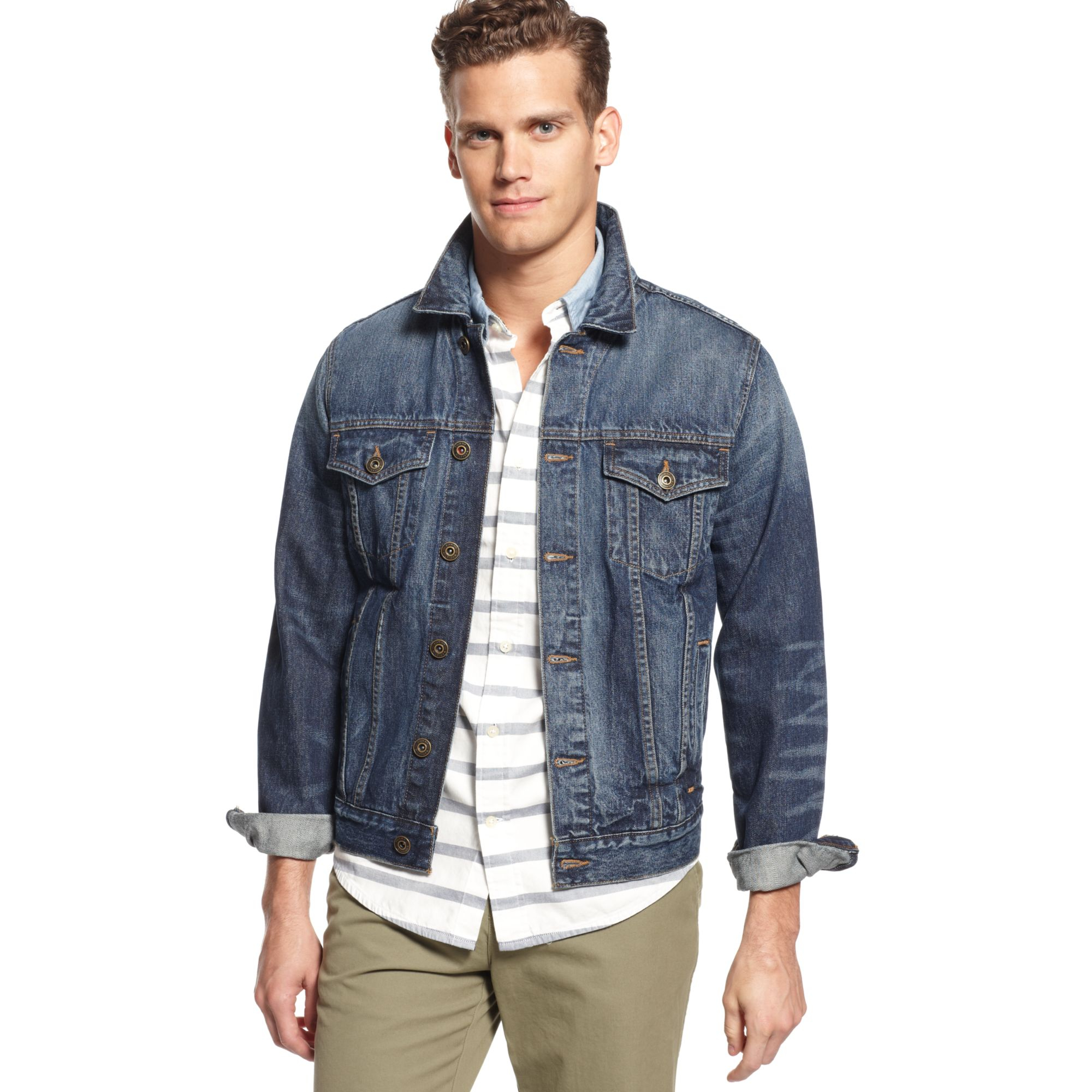 Lyst - Tommy Hilfiger Denim Patchwork Flag Jacket in Blue for Men