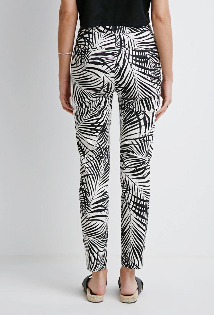 Palm Leaf Print Trousers 